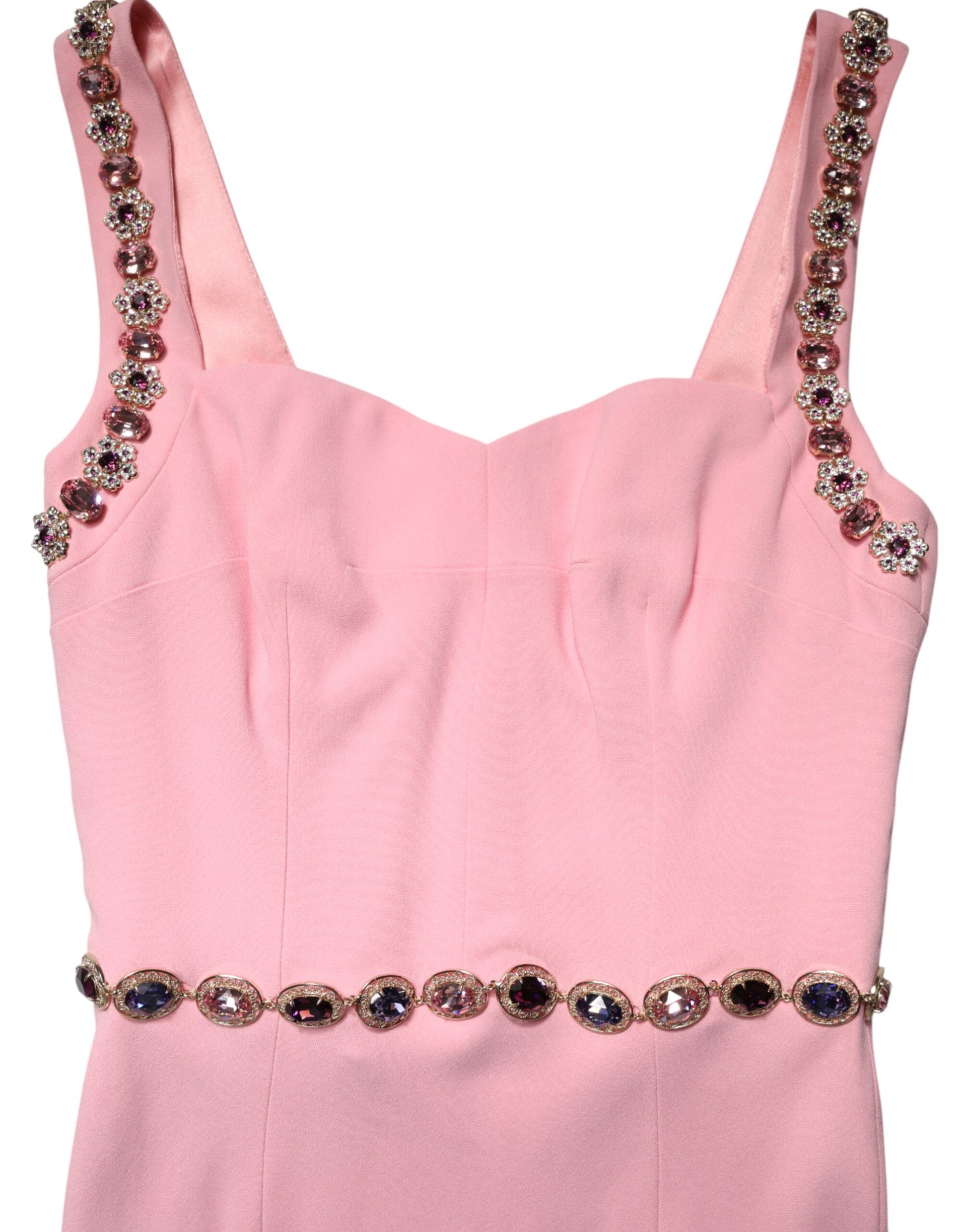 Dolce & Gabbana Pink Embellished Sheath Mermaid Gown Dress | Regal Royce