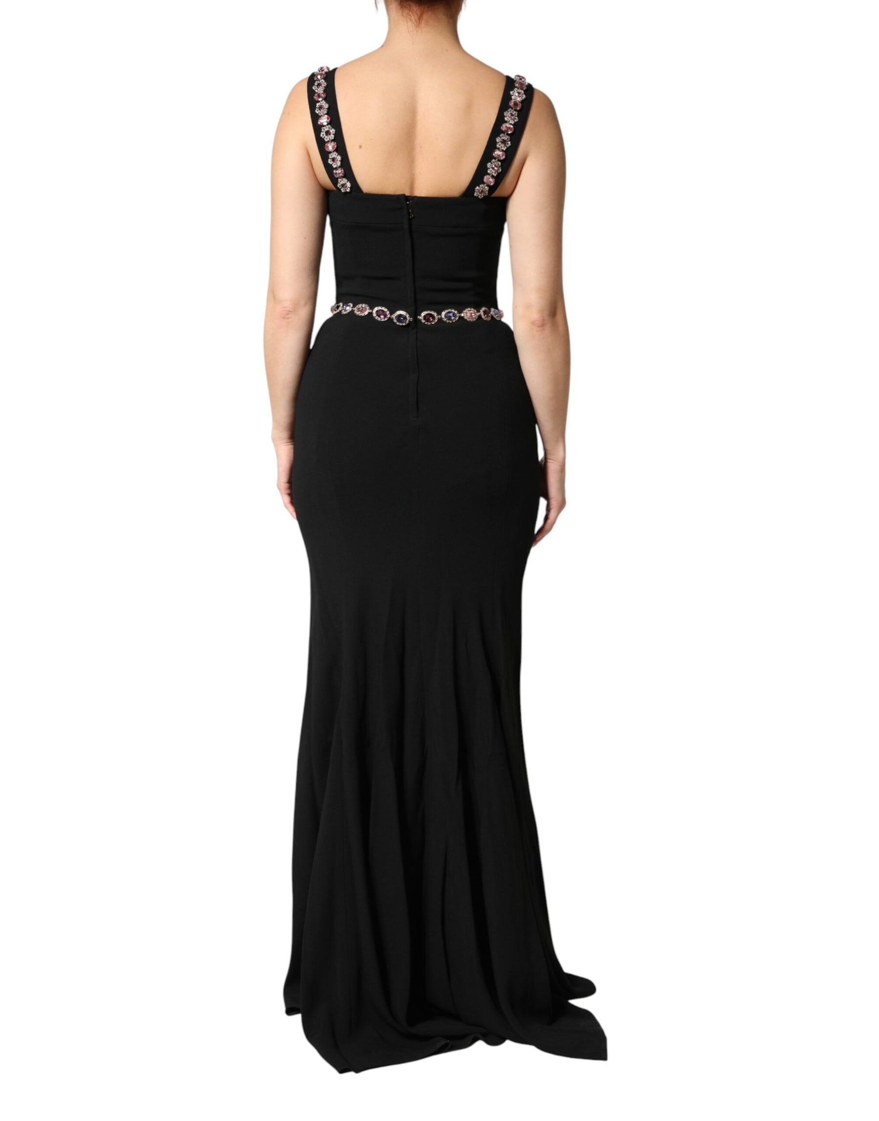 Dolce & Gabbana Black Embellished Sheath MermaidGown Dress | Regal Royce