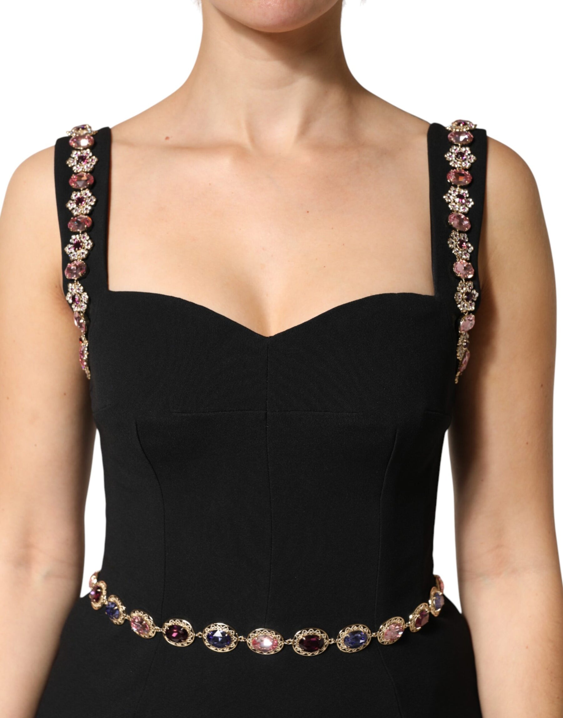 Dolce & Gabbana Black Embellished Sheath MermaidGown Dress | Regal Royce