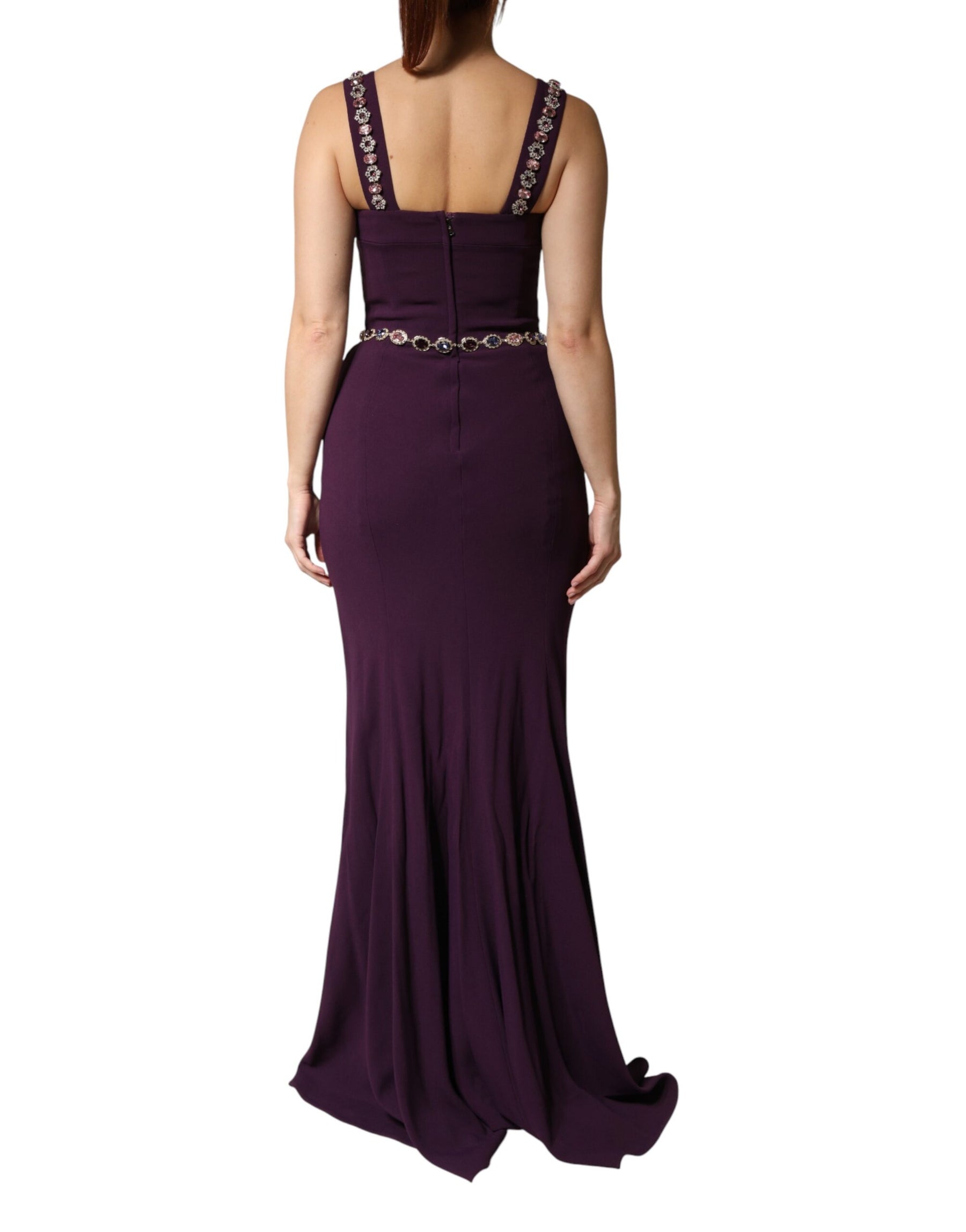 Dolce & Gabbana Violet Embellished Sheath Mermaid Gown Dress | Regal Royce
