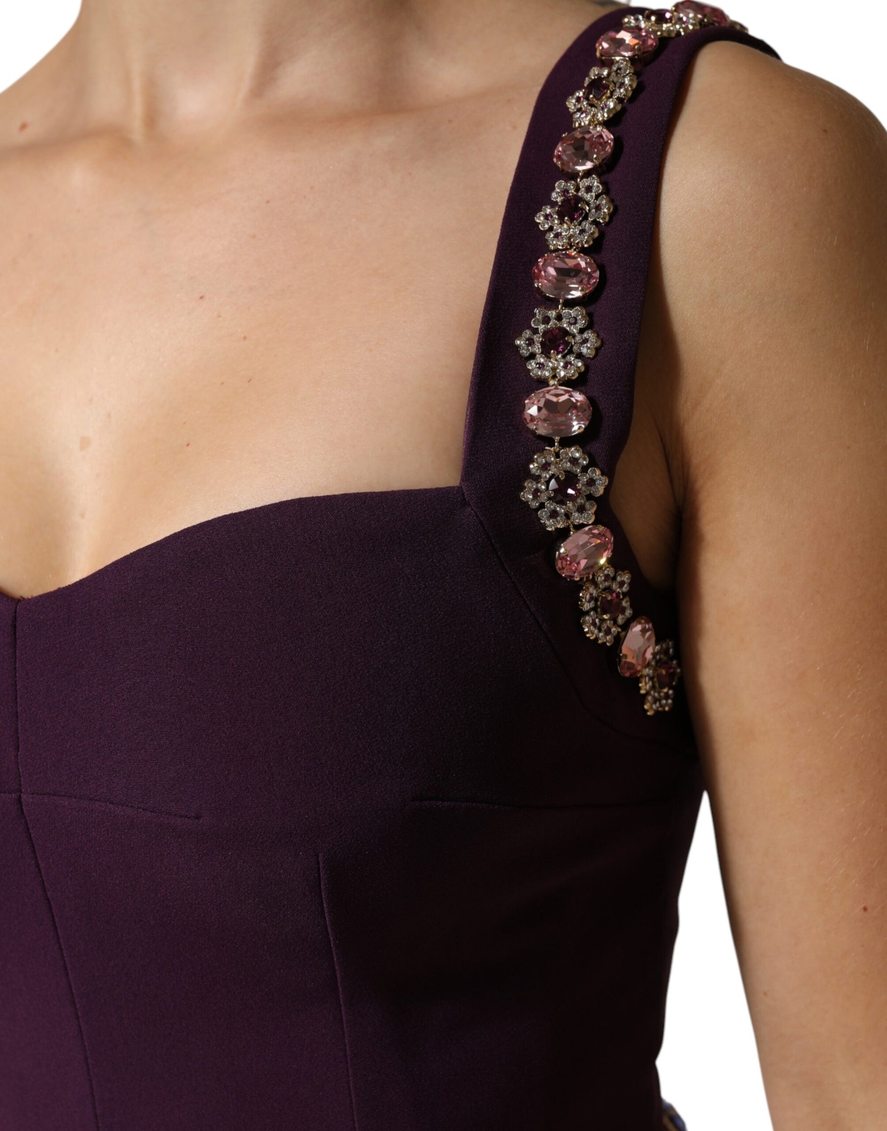 Dolce & Gabbana Violet Embellished Sheath Mermaid Gown Dress | Regal Royce