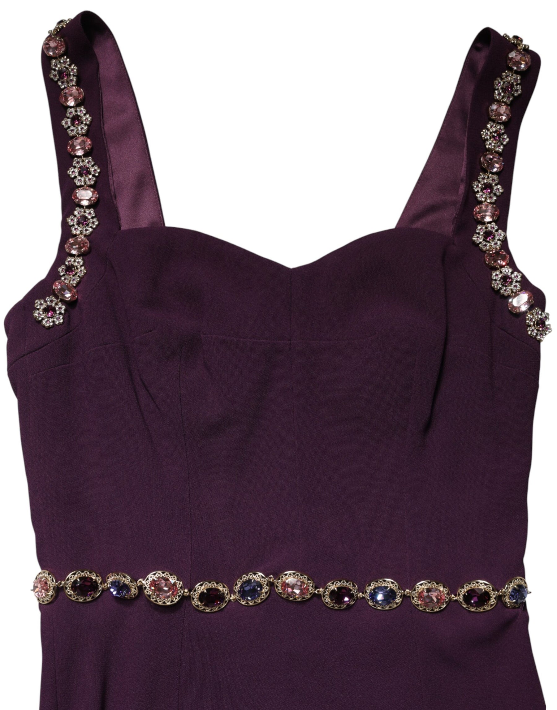 Dolce & Gabbana Violet Embellished Sheath Mermaid Gown Dress | Regal Royce