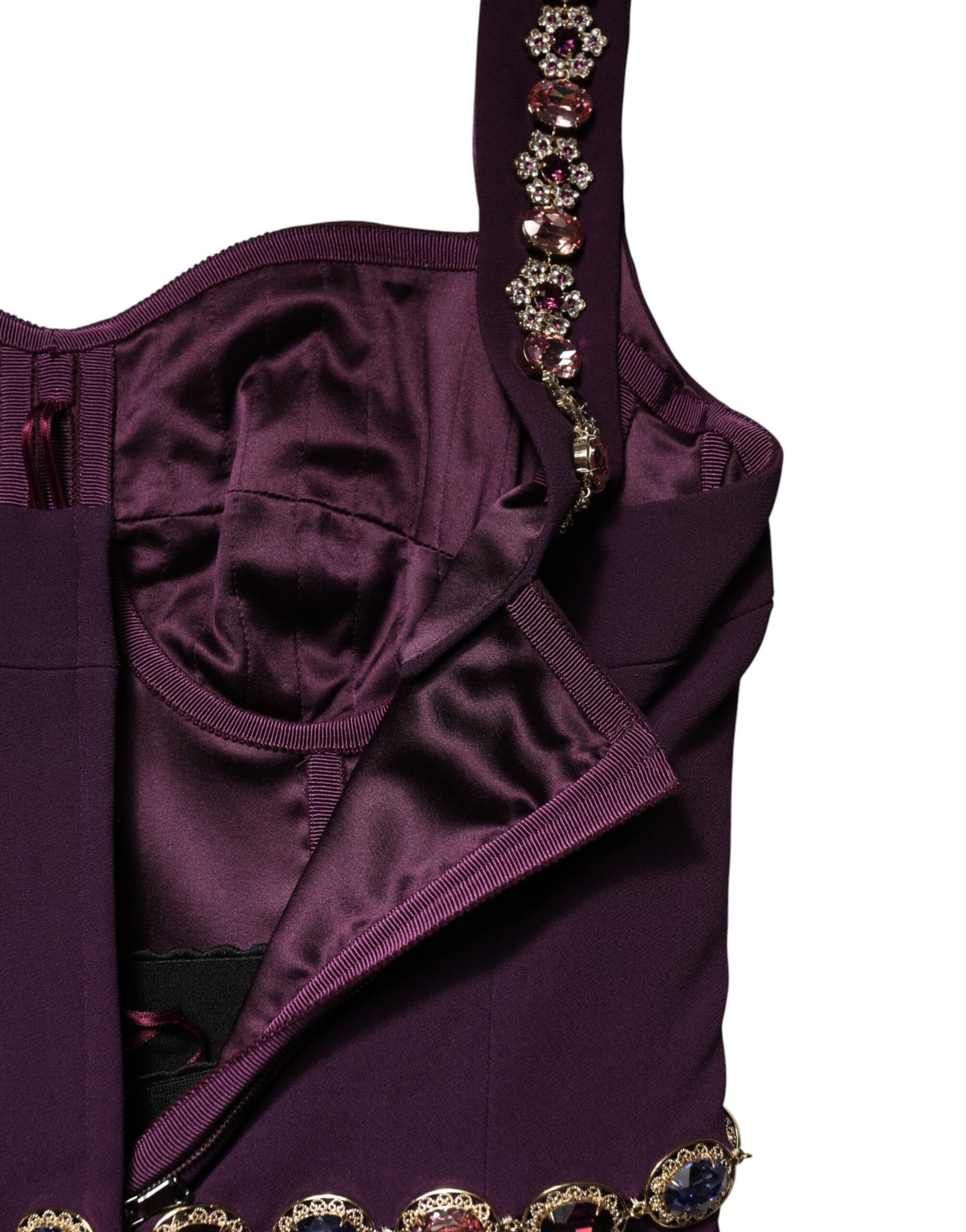 Dolce & Gabbana Violet Embellished Sheath Mermaid Gown Dress | Regal Royce