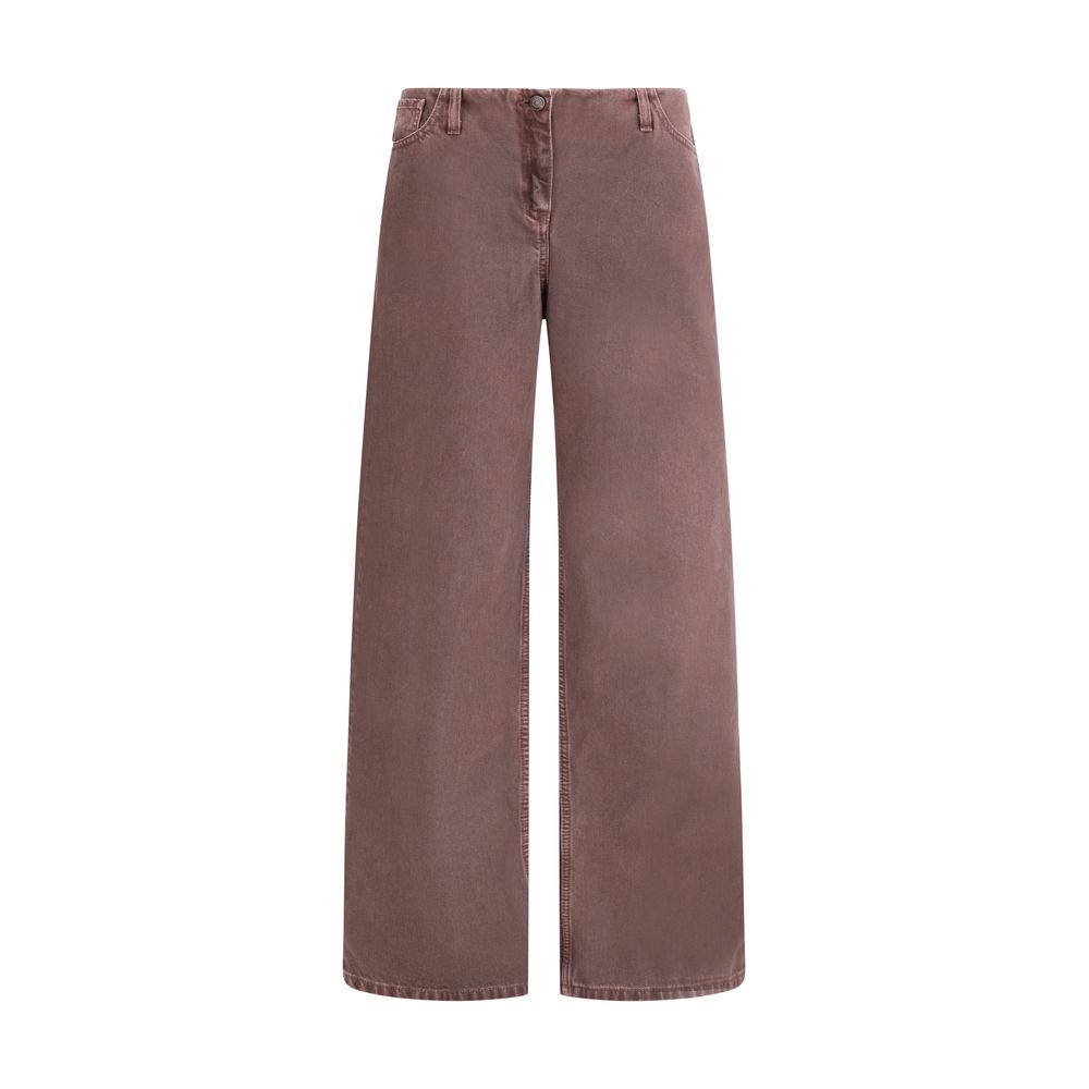Magda Butrym Brown Cotton Relaxed Fit Jeans | Regal Royce