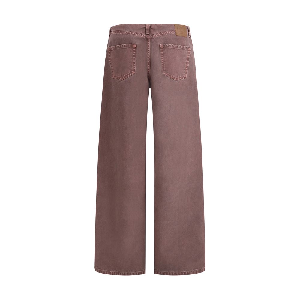Magda Butrym Brown Cotton Relaxed Fit Jeans | Regal Royce