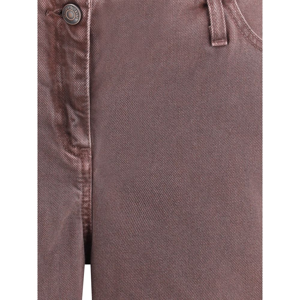 Magda Butrym Brown Cotton Relaxed Fit Jeans | Regal Royce