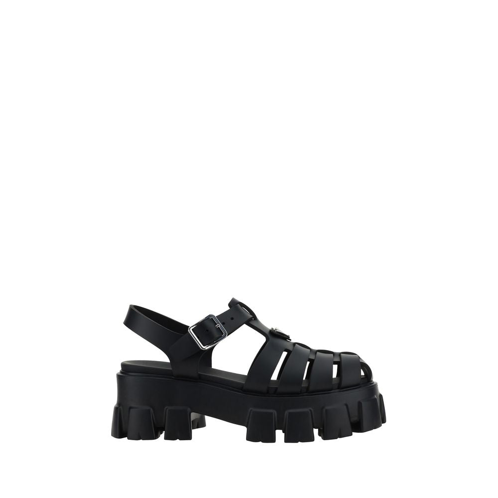 Prada Black Acetate Platform Sandals