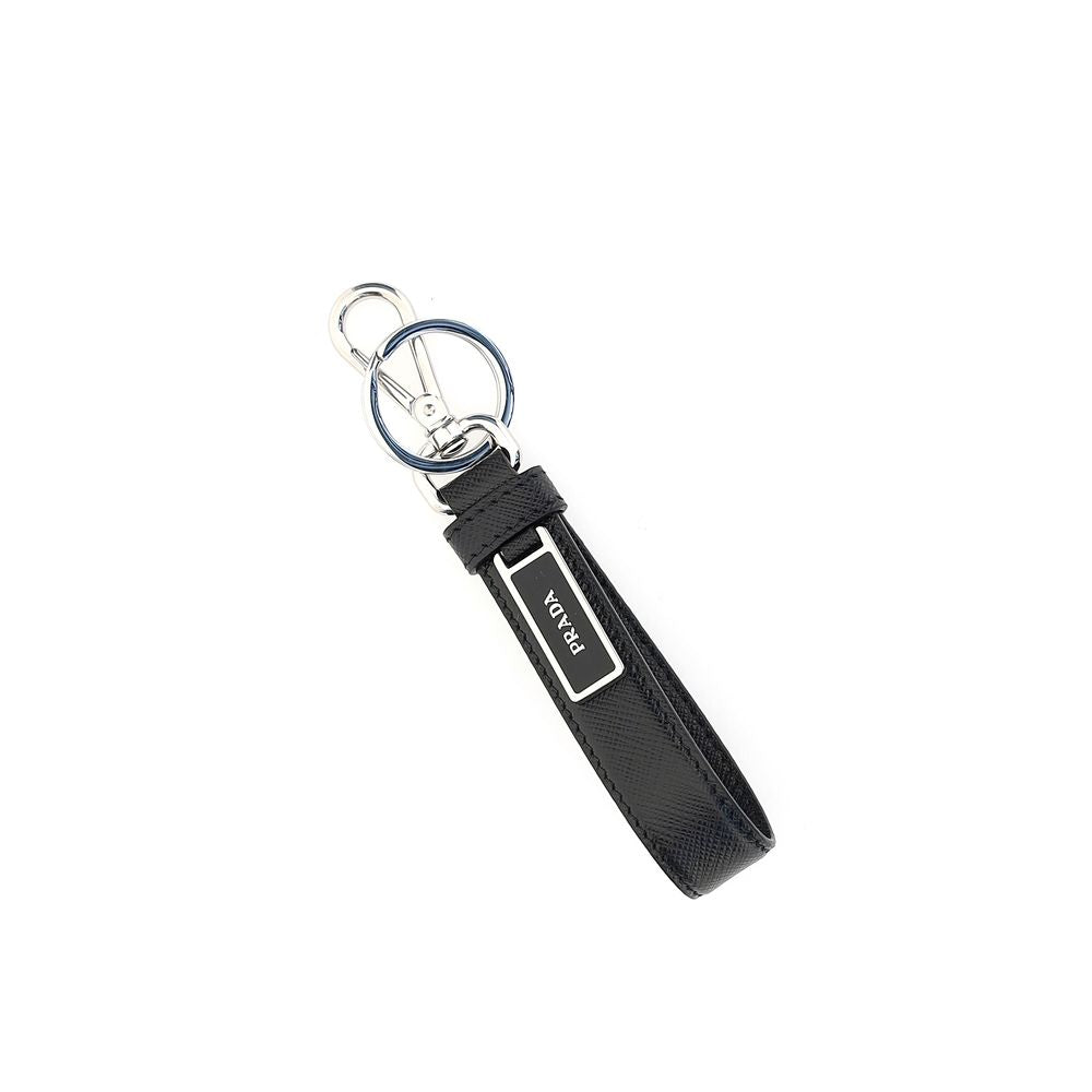 Prada Black Stainless Steel Keychain | Regal Royce