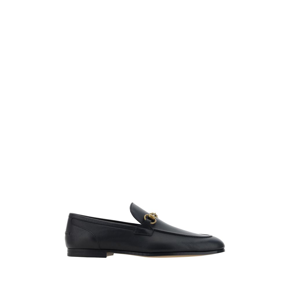 Gucci Black Calf Leather Bos Taurus Slip-On Loafers | Regal Royce