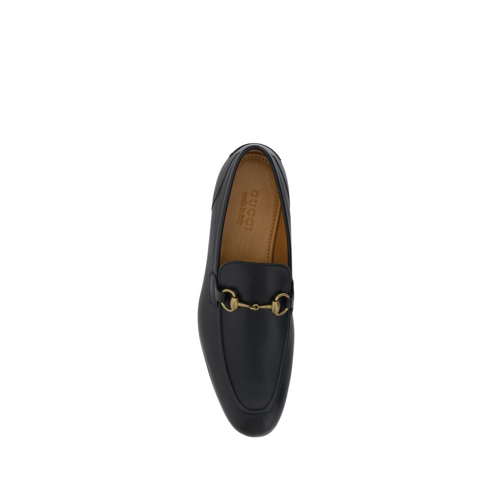 Gucci Black Calf Leather Bos Taurus Slip-On Loafers | Regal Royce