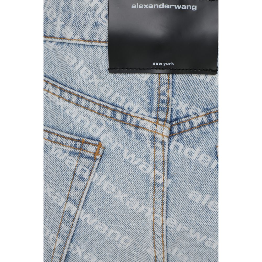 Alexander Wang Blue Cotton Bermuda Shorts | Regal Royce