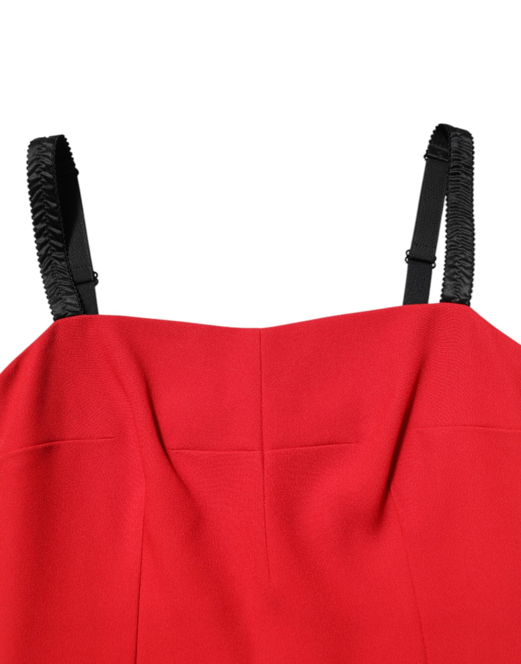 Dolce & Gabbana Red Stretch Bodycon Sheath Knee Length Dress | Regal Royce