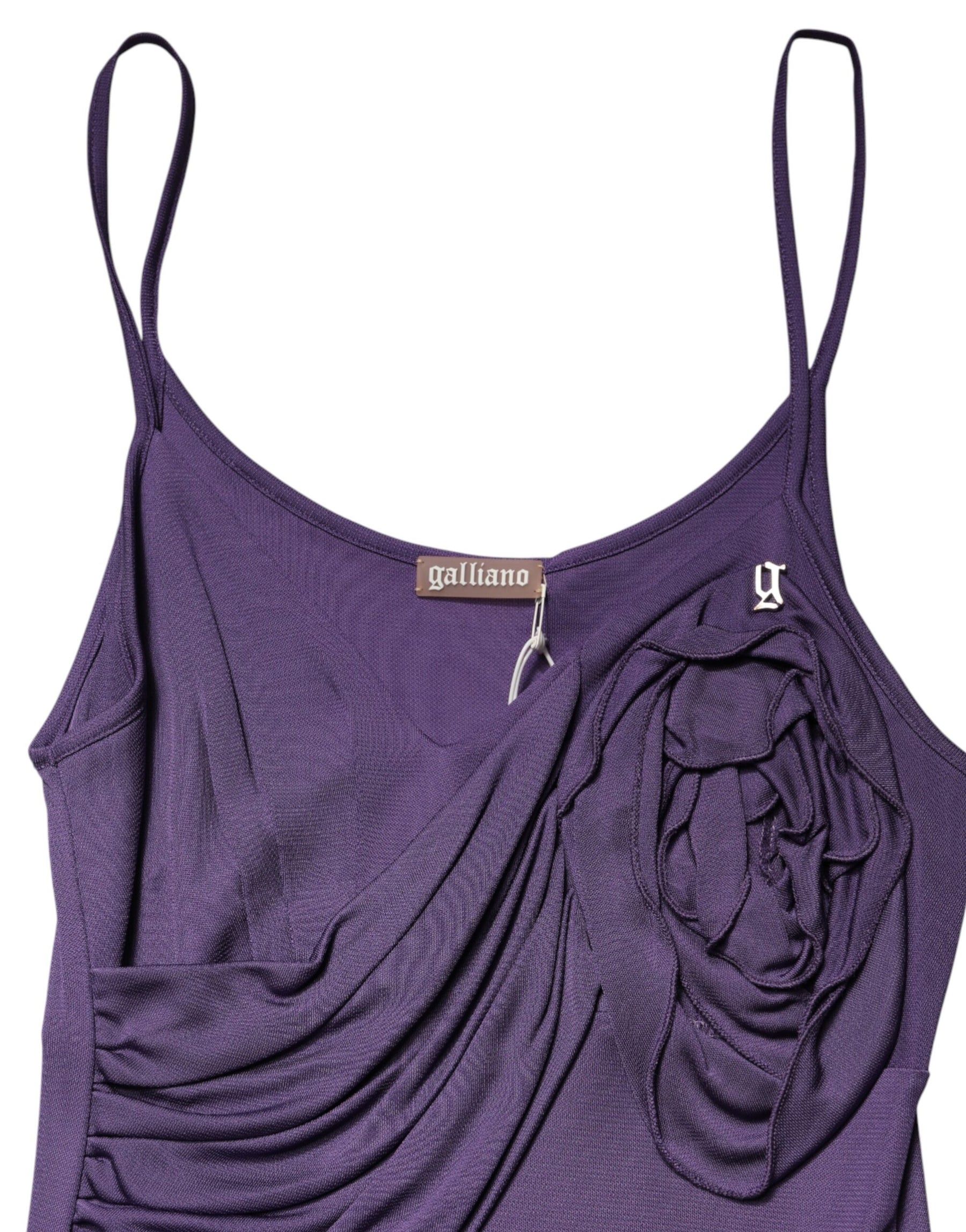 John Galliano Purple Jersey Sheath Coctail Bodycon Pencil Dress | Regal Royce