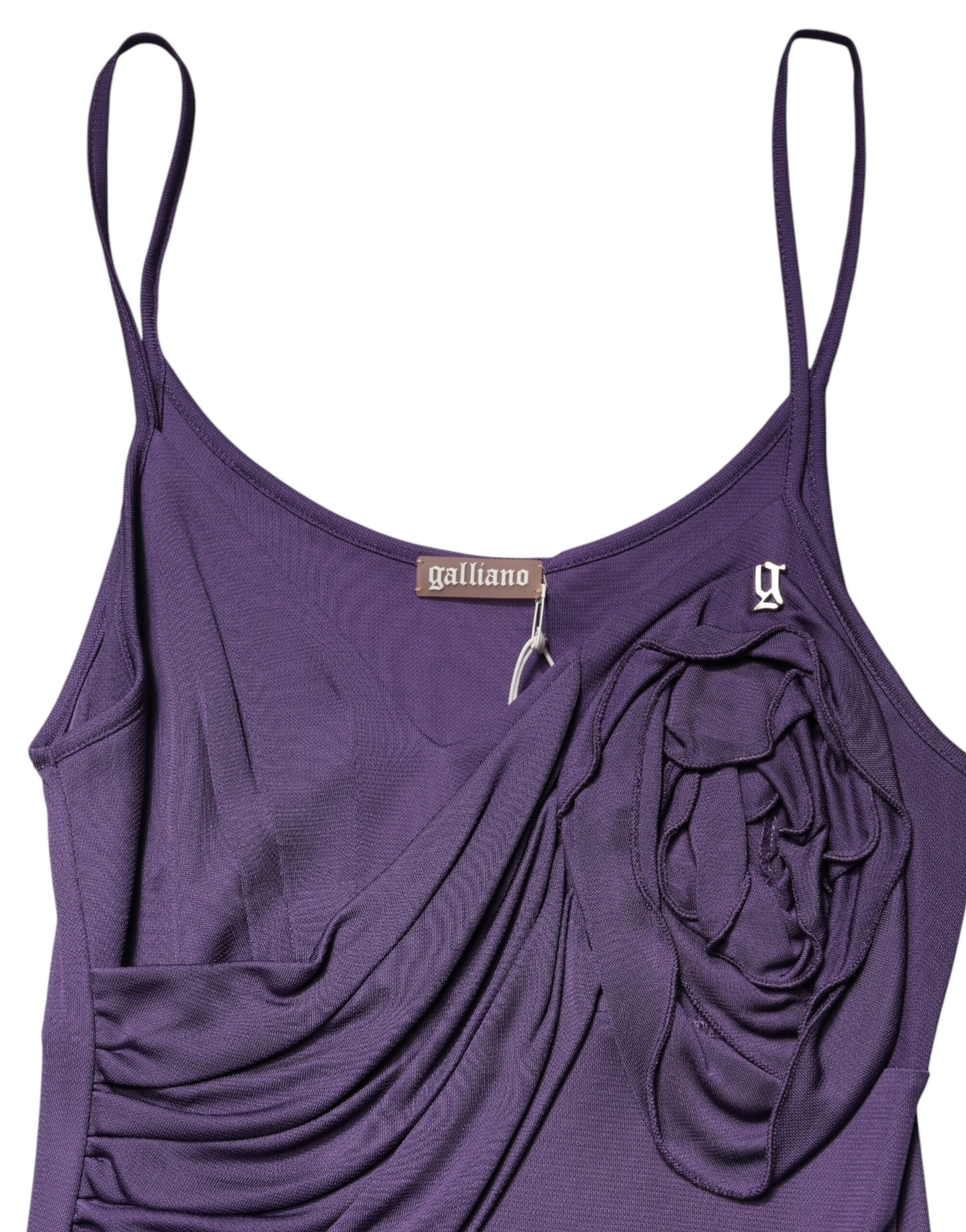 John Galliano Purple Jersey Sheath Coctail Bodycon Pencil Dress | Regal Royce