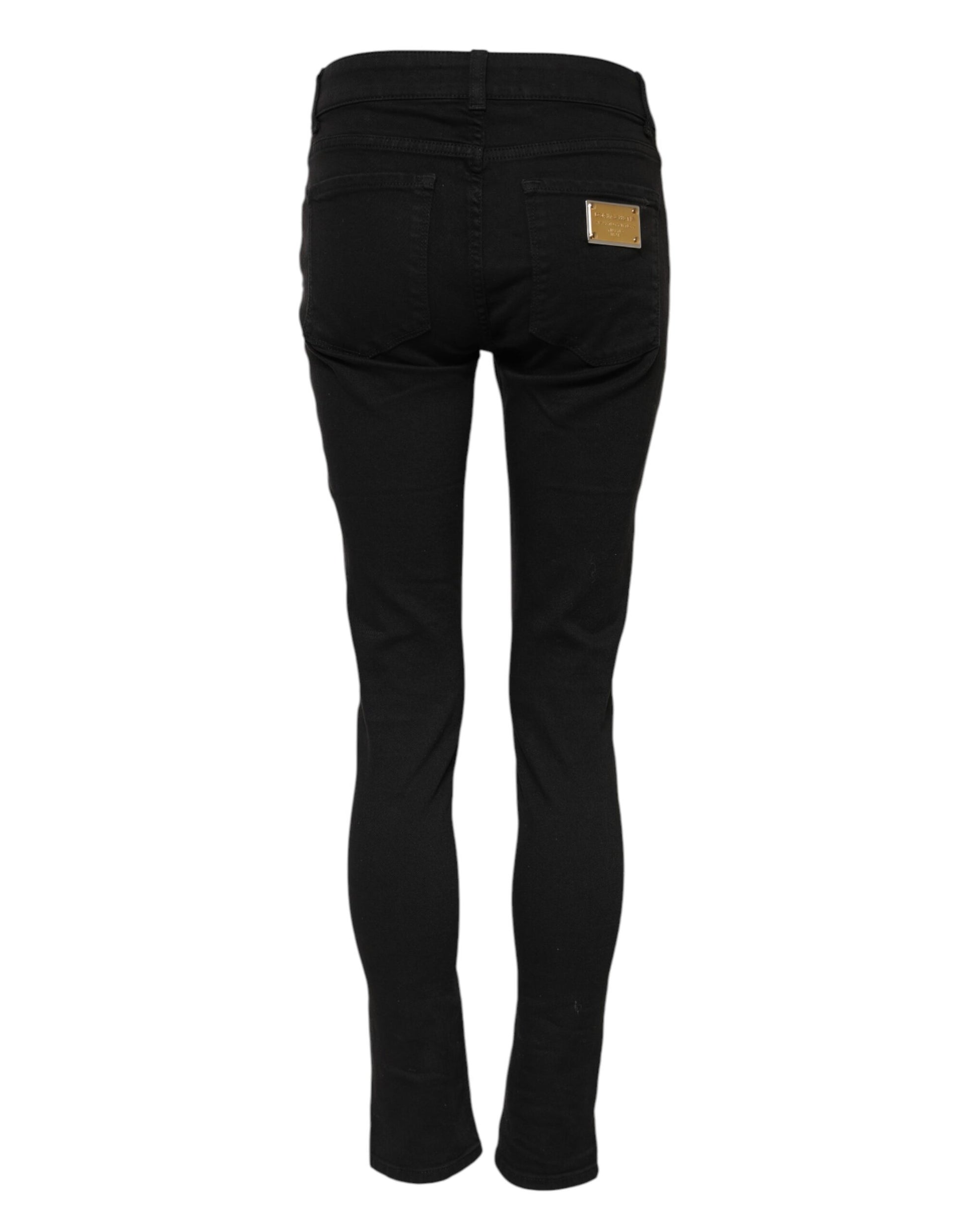 Dolce & Gabbana Black Cotton Casual Skinny Denim Jeans | Regal Royce