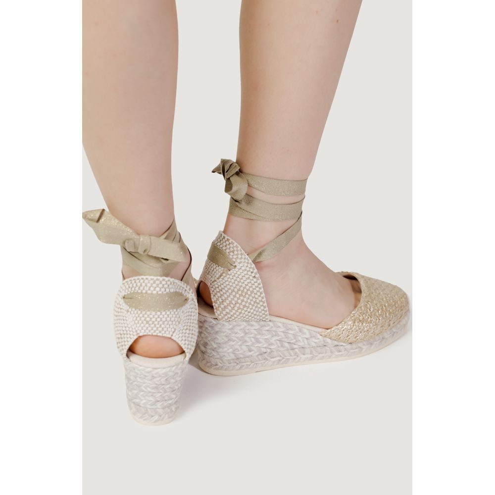 Espadrilles Gray Cotton High Heel Pumps | Regal Royce