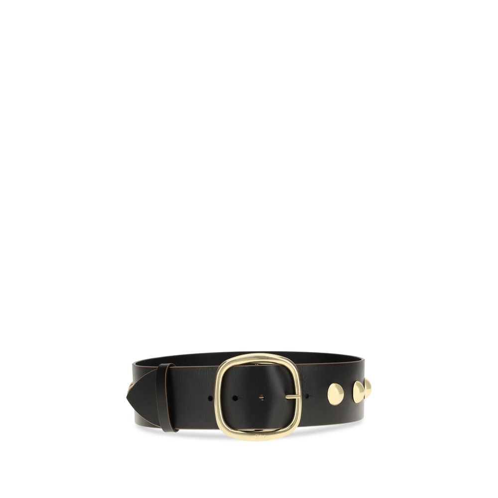 Chloé Black Calf Leather Bos Taurus High-Waist Belt | Regal Royce