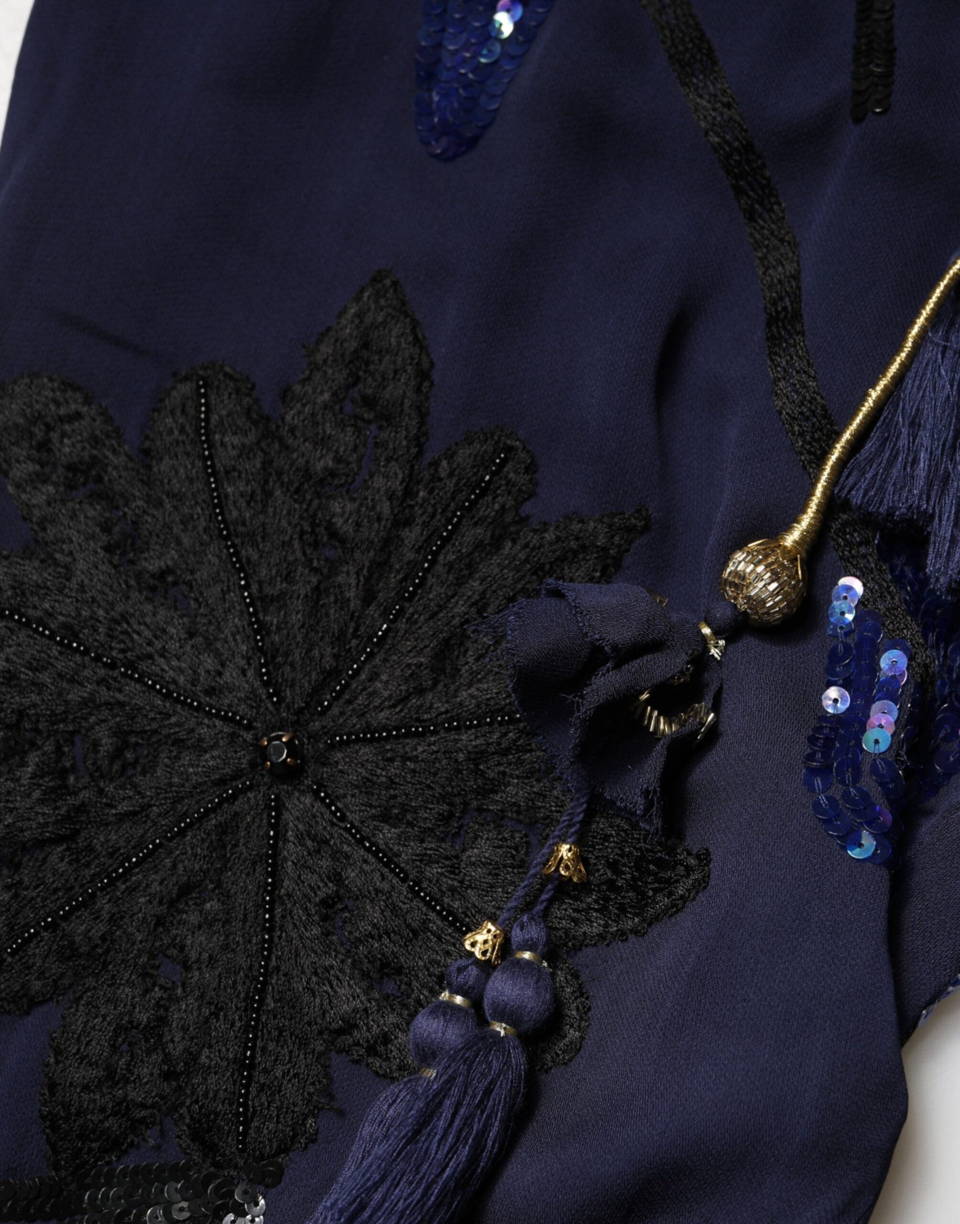 Christian Pellizzari Blue Sequined Tapered Trouser Pants | Regal Royce