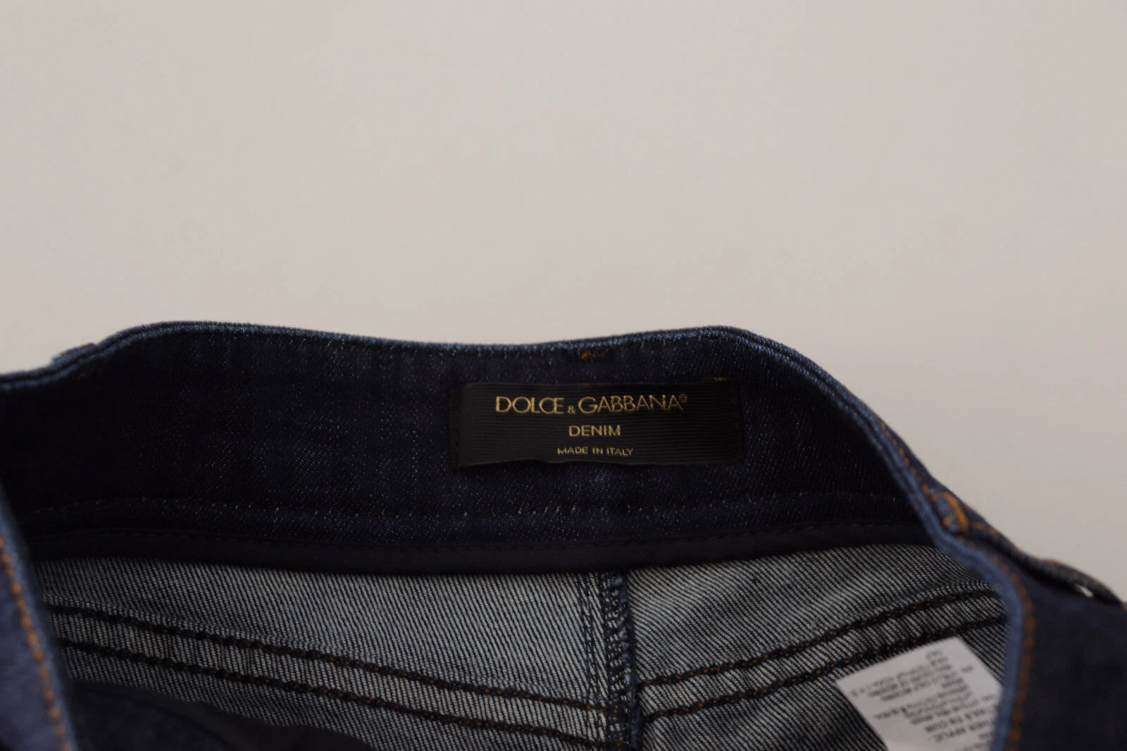 Dolce & Gabbana Blue Denim Stretch Crystal Hot Pants Shorts | Regal Royce