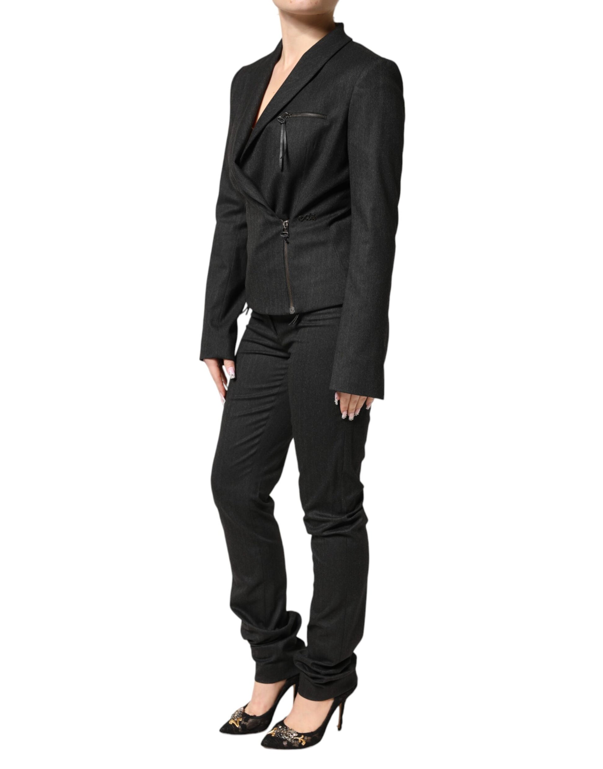 Exte Black Double Breasted Pants Blazer Jacket 2 Piece Suit | Regal Royce
