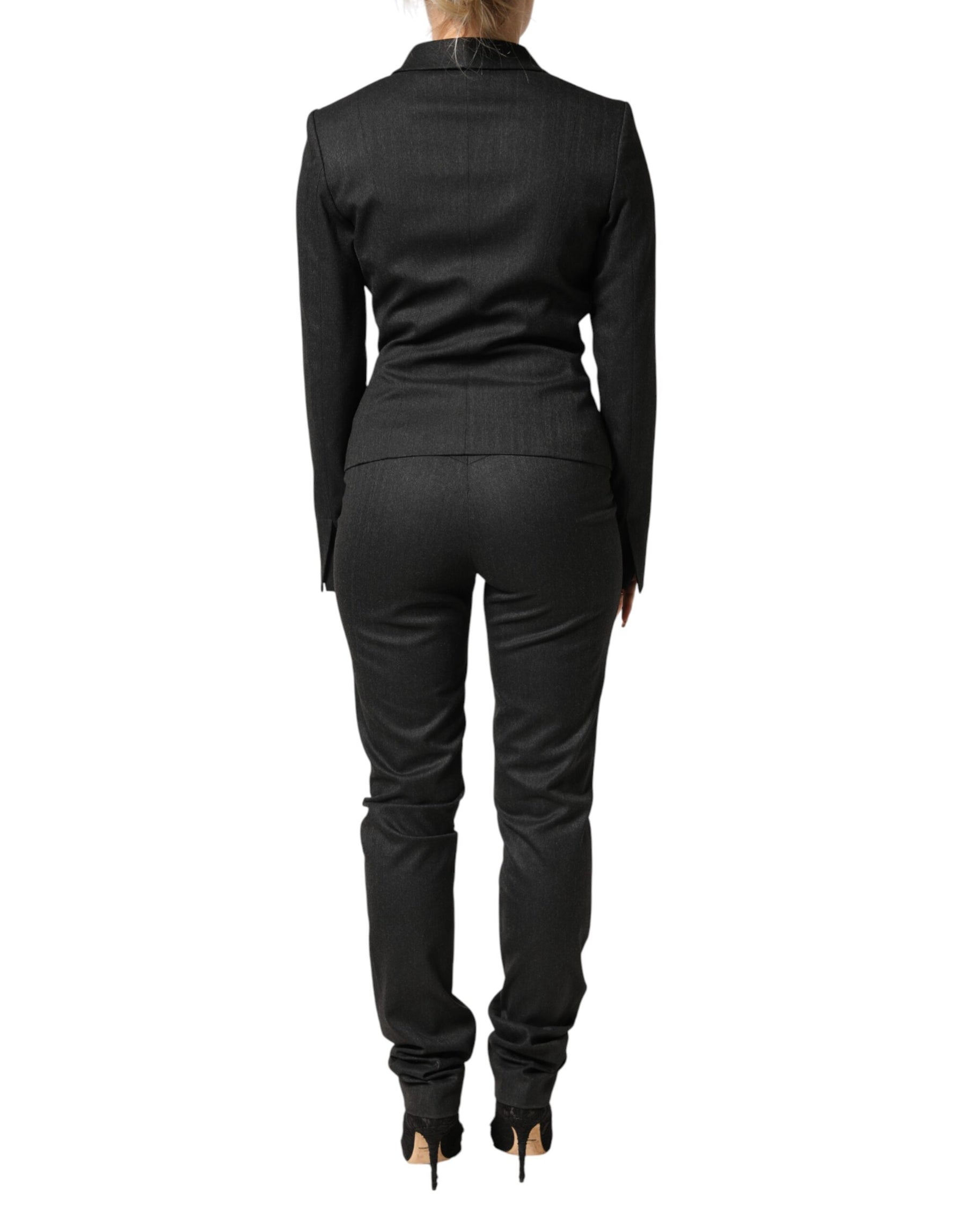 Exte Black Double Breasted Pants Blazer Jacket 2 Piece Suit | Regal Royce