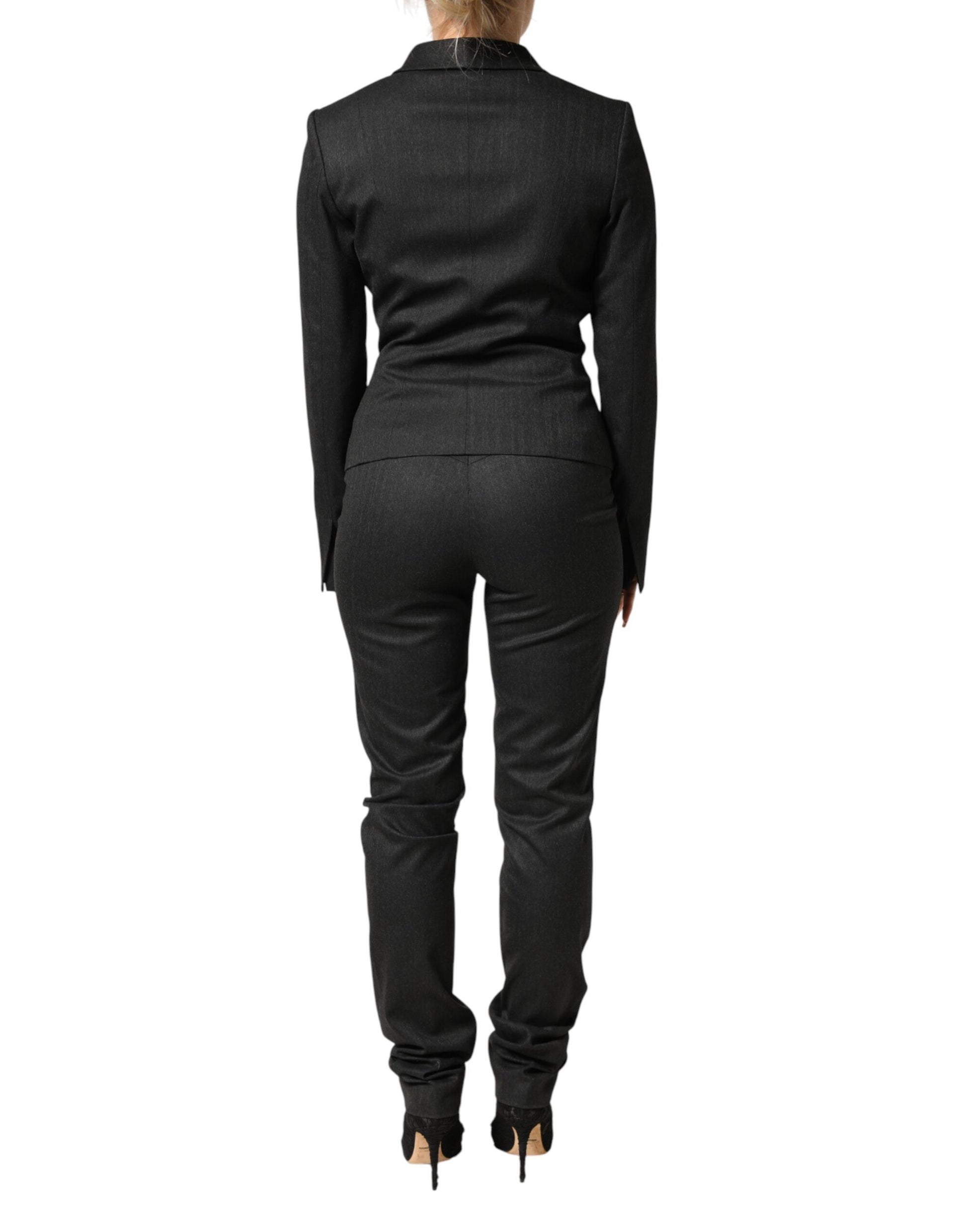 Exte Black Double Breasted Pants Blazer Jacket 2 Piece Suit | Regal Royce