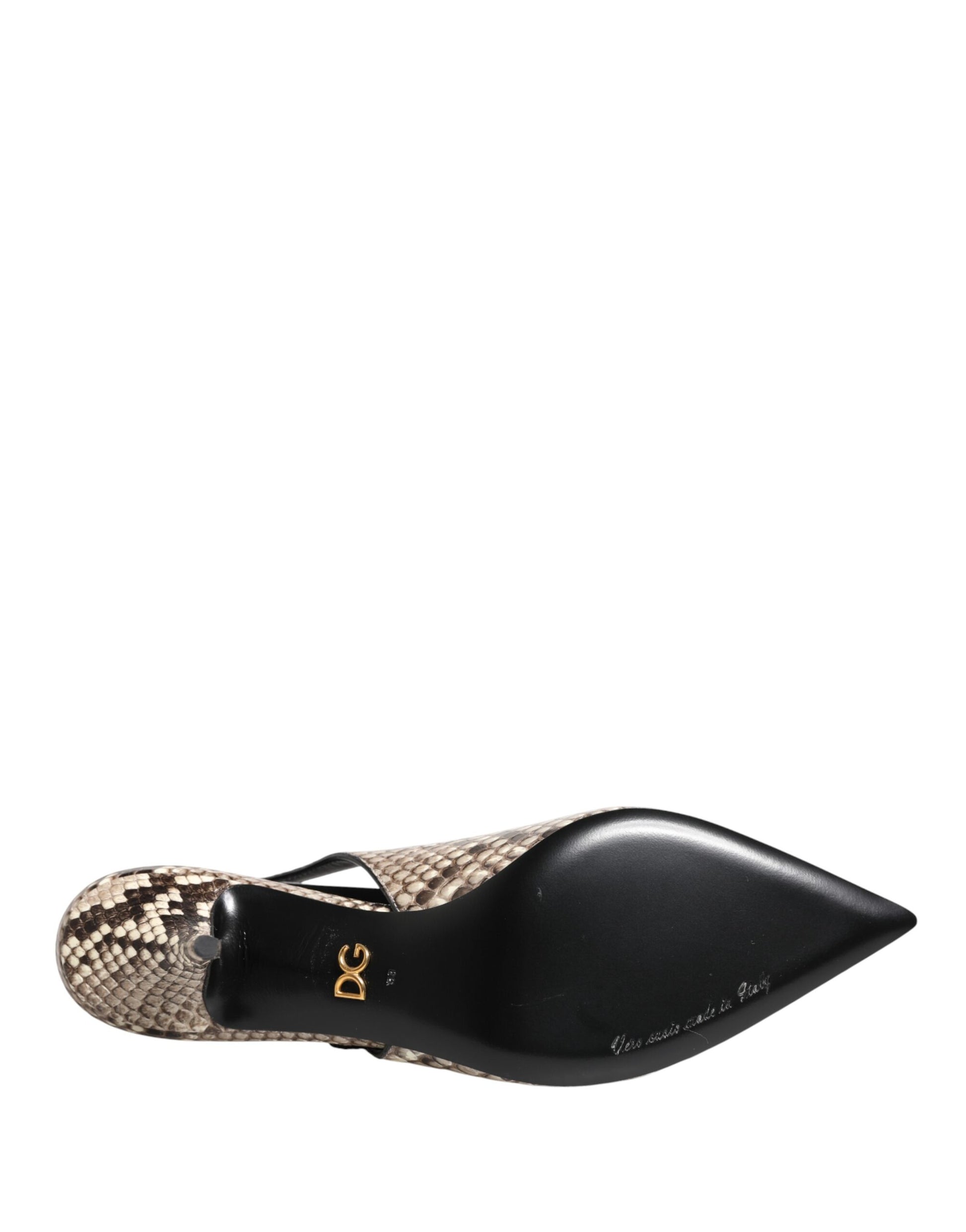Dolce & Gabbana Multicolor Leather Heels Slingback Shoes | Regal Royce