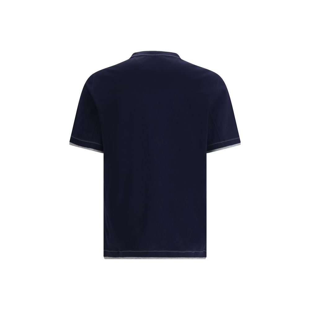 Brunello Cucinelli Blue Cotton T-Shirt | Regal Royce