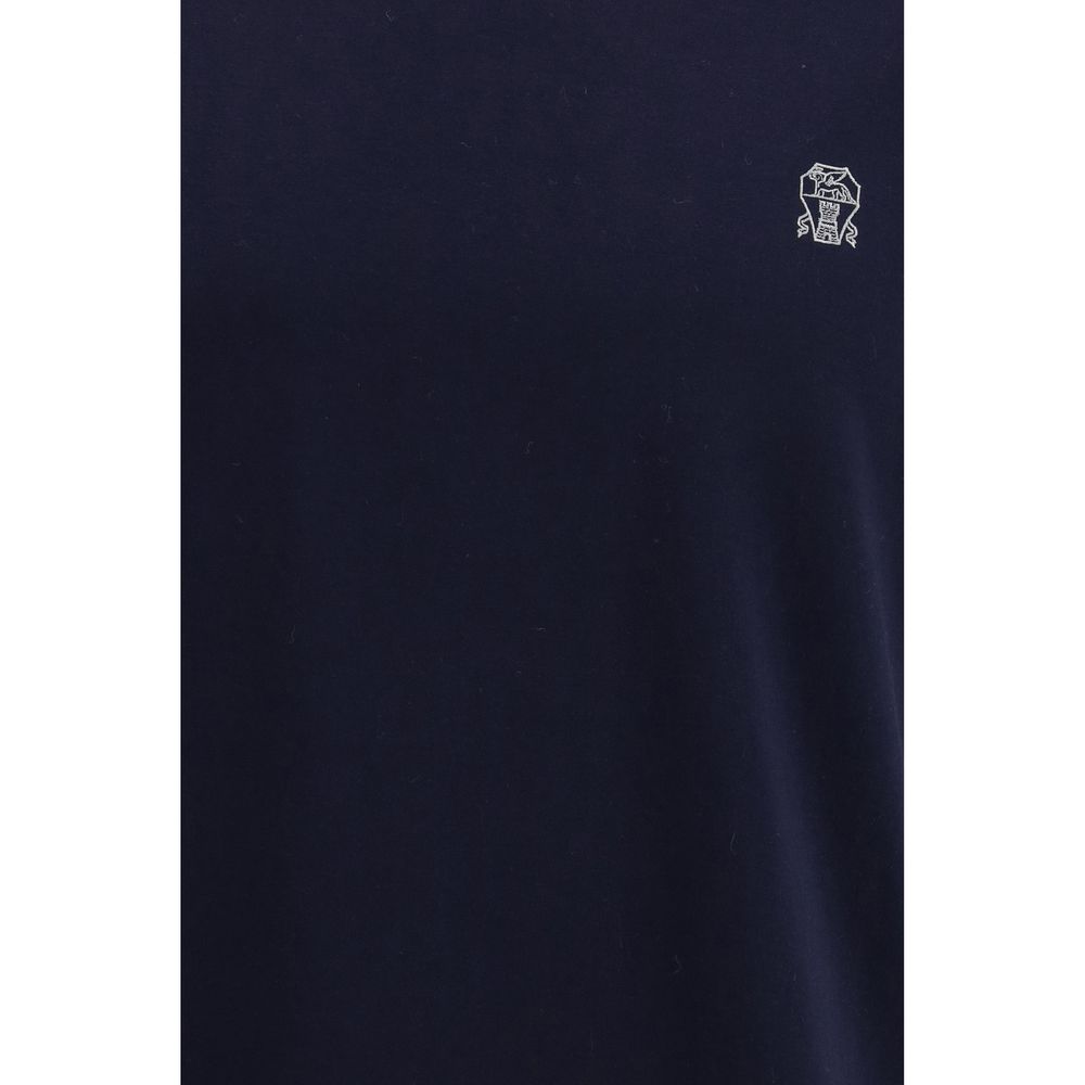 Brunello Cucinelli Blue Cotton T-Shirt | Regal Royce