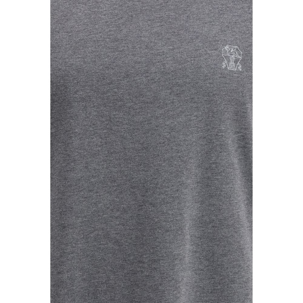 Brunello Cucinelli Gray Cotton T-Shirt | Regal Royce