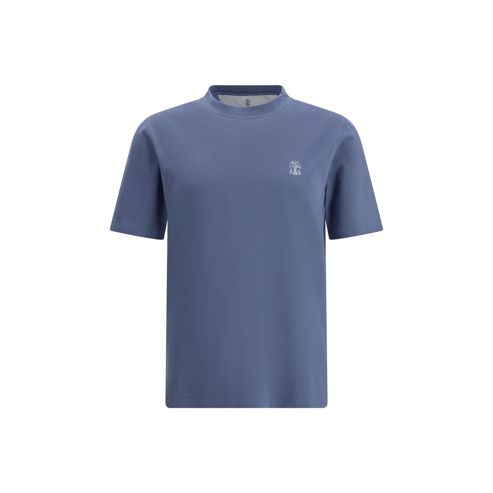 Brunello Cucinelli Blue Cotton T-Shirt | Regal Royce
