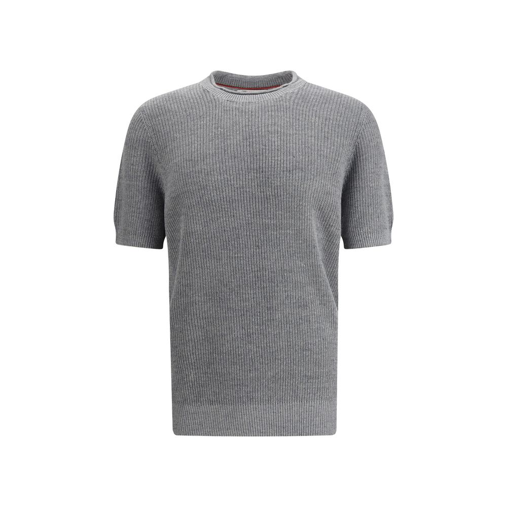 Brunello Cucinelli Gray Linen T-Shirt | Regal Royce