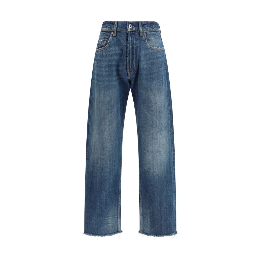 Margiela Blue Cotton Straight-Leg Jeans | Regal Royce