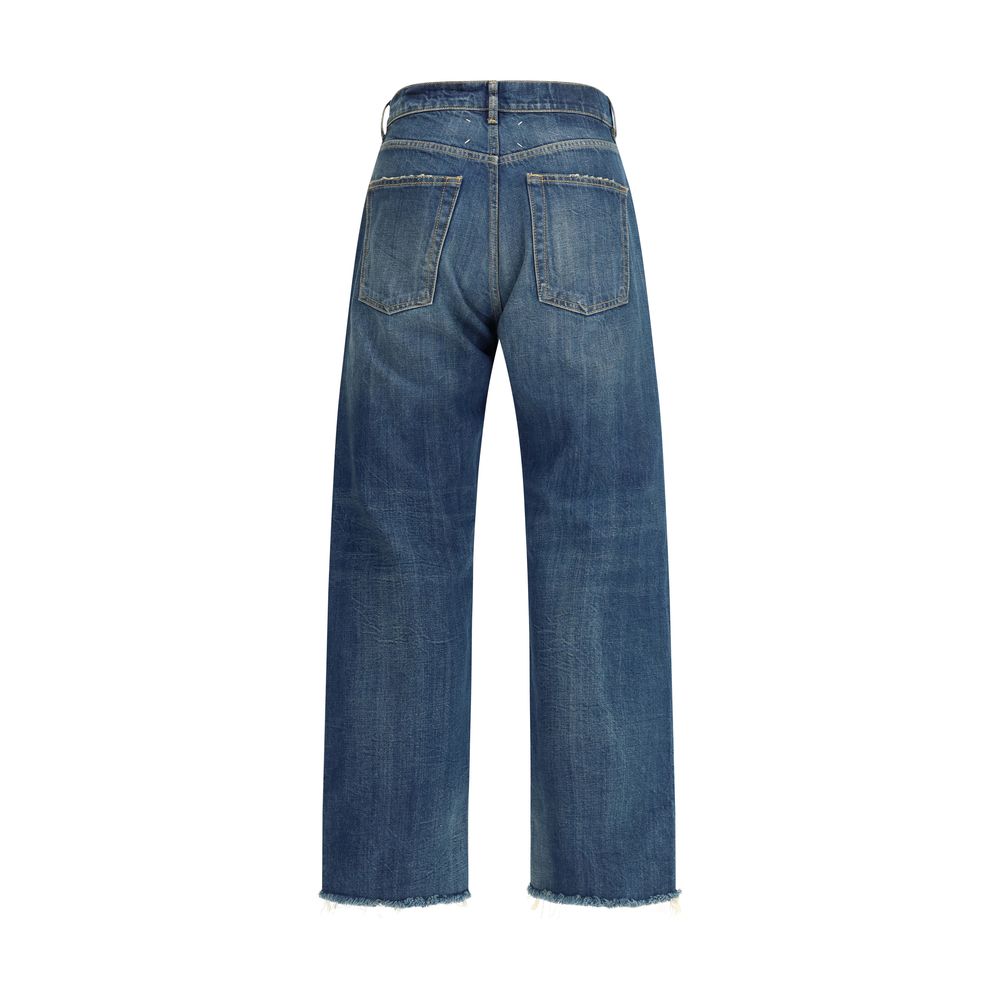 Margiela Blue Cotton Straight-Leg Jeans | Regal Royce