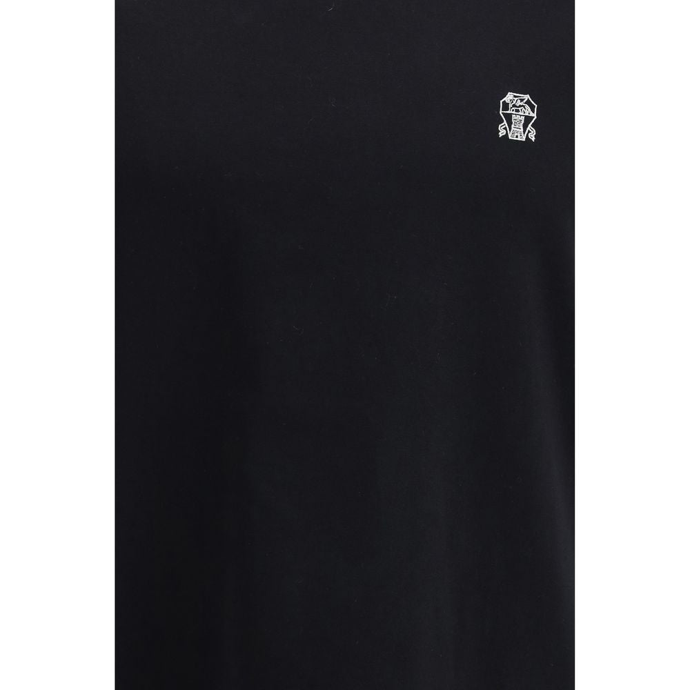Brunello Cucinelli Black Cotton T-Shirt | Regal Royce