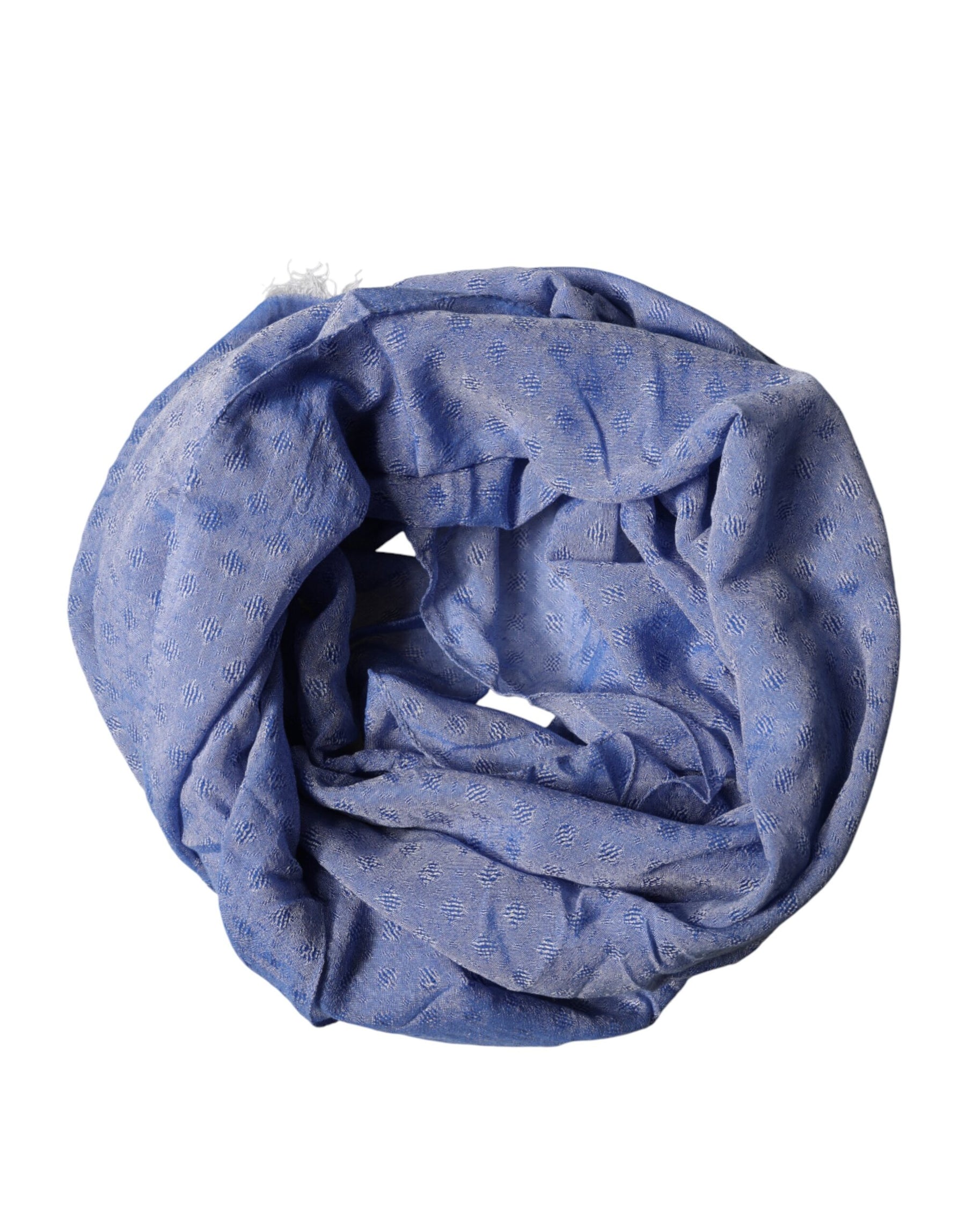Dolce & Gabbana Blue Lace Stole Cotton Neck Wrap Shawl Scarf | Regal Royce