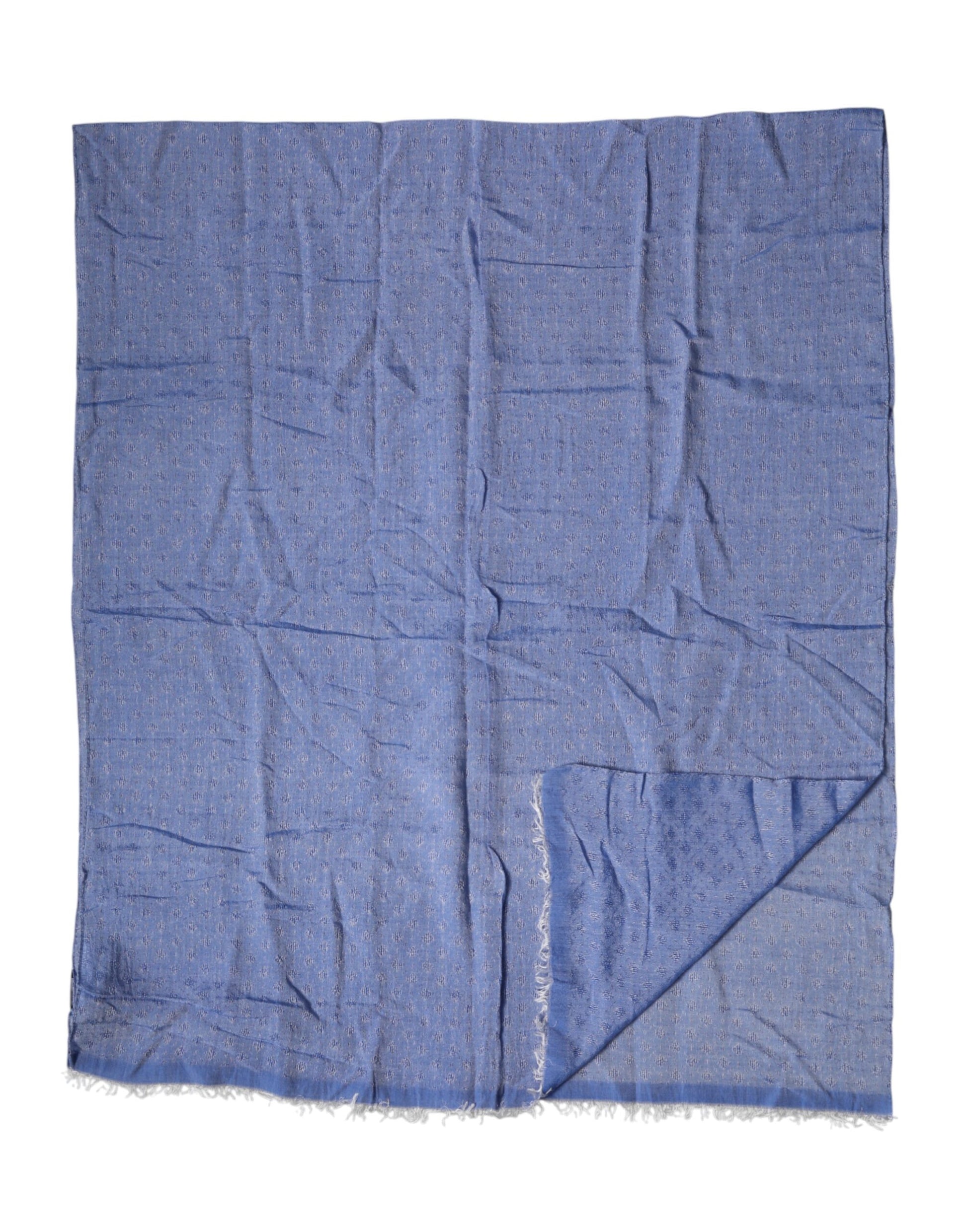 Dolce & Gabbana Blue Lace Stole Cotton Neck Wrap Shawl Scarf | Regal Royce