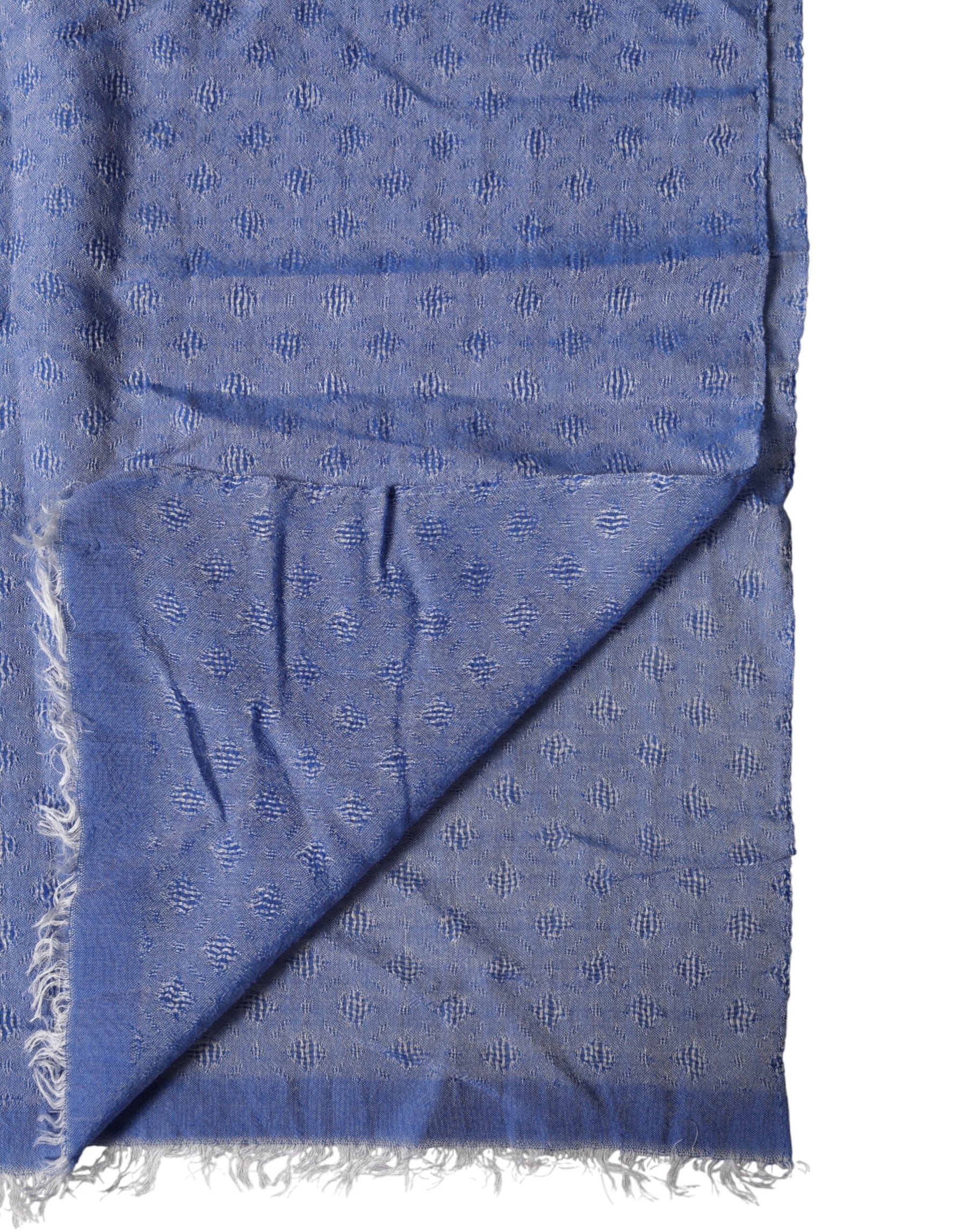 Dolce & Gabbana Blue Lace Stole Cotton Neck Wrap Shawl Scarf | Regal Royce