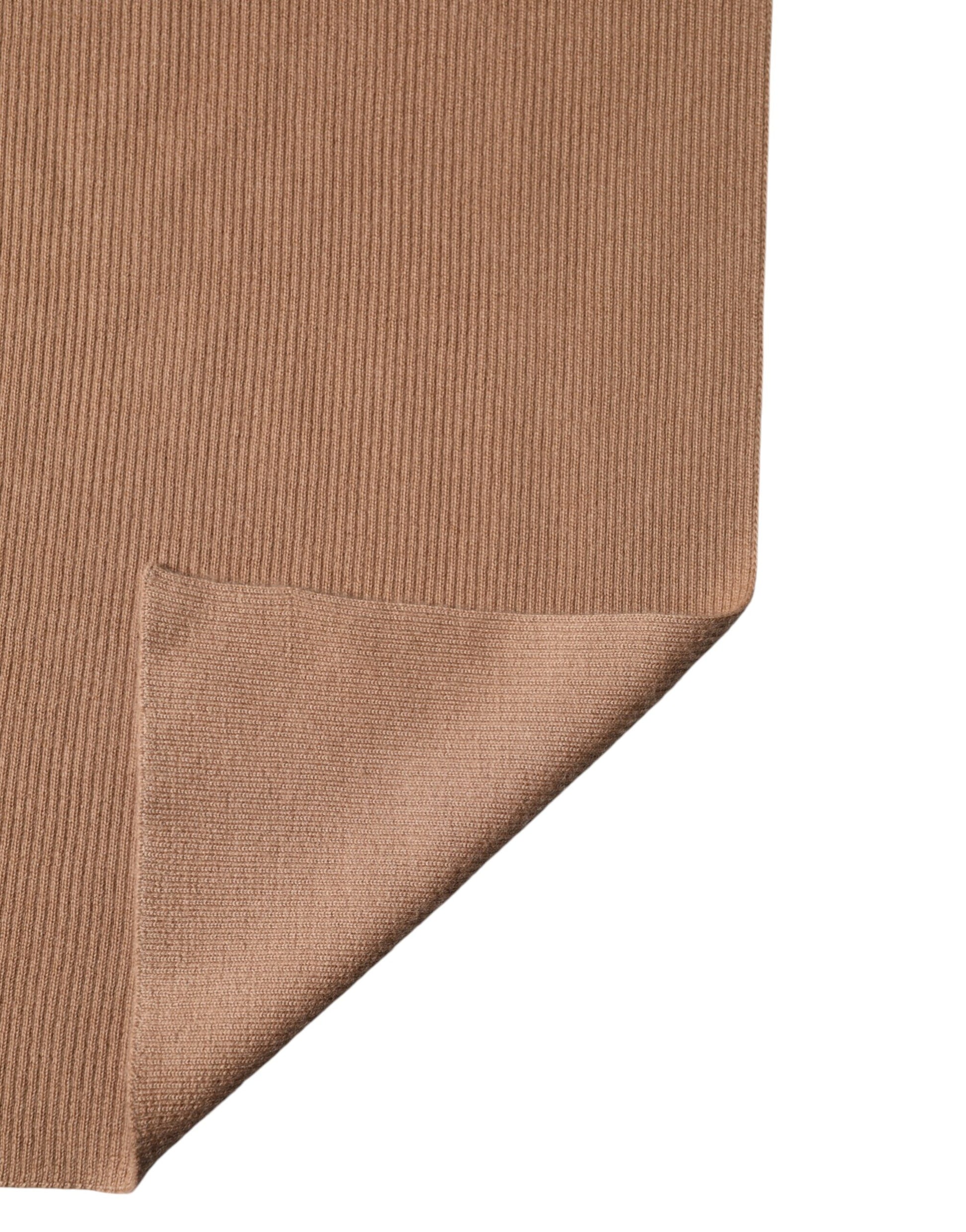 Dolce & Gabbana Brown Cashmere Knitted Neck Wrap Shawl Scarf | Regal Royce