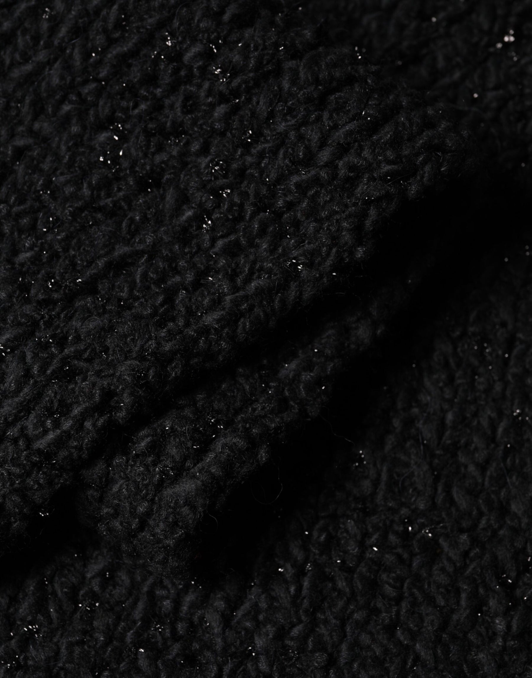 Dolce & Gabbana Black Wool Fringes Neck Wrap Foulard Scarf | Regal Royce