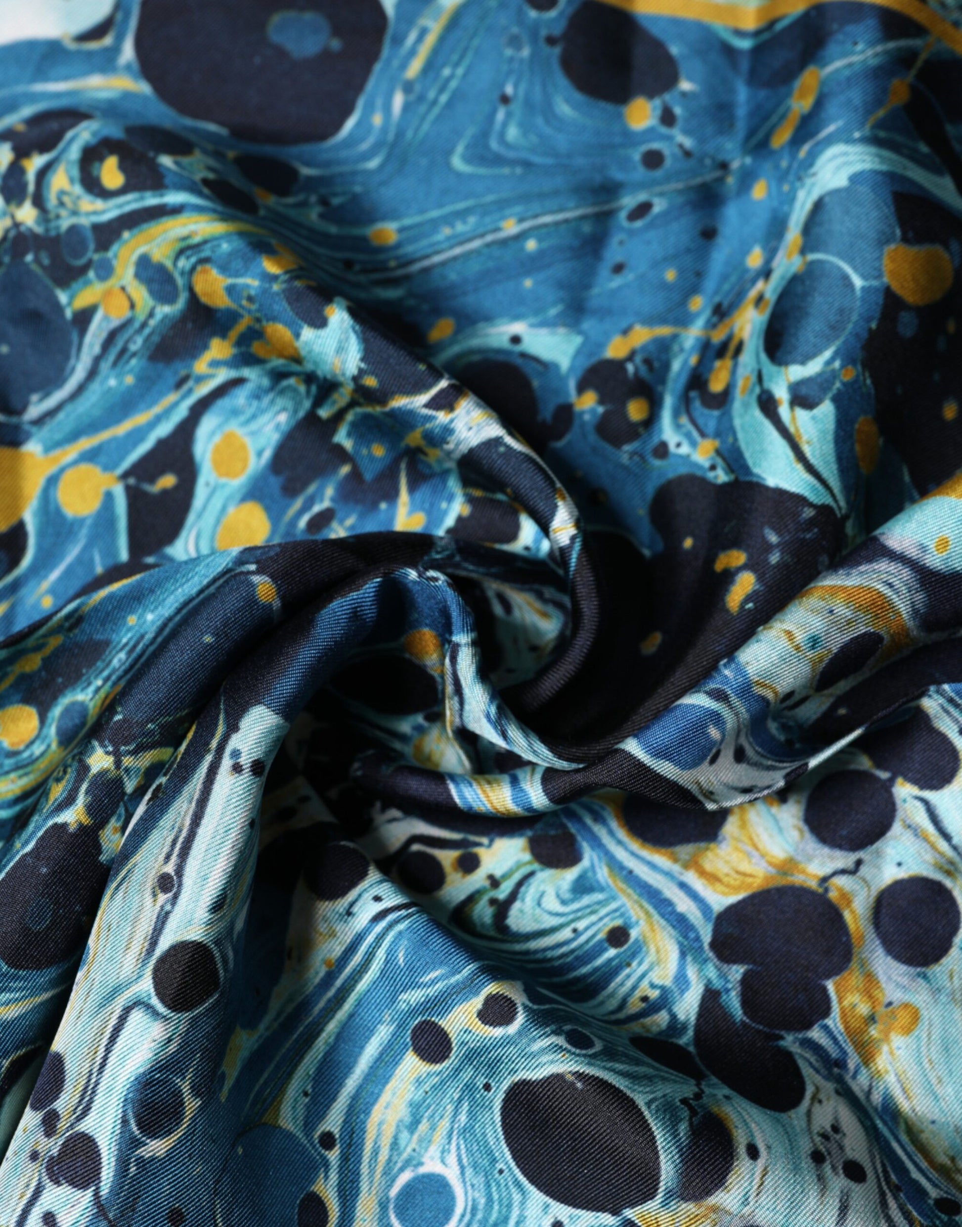 Dolce & Gabbana Multicolor Marble Square Foulard Scarf | Regal Royce