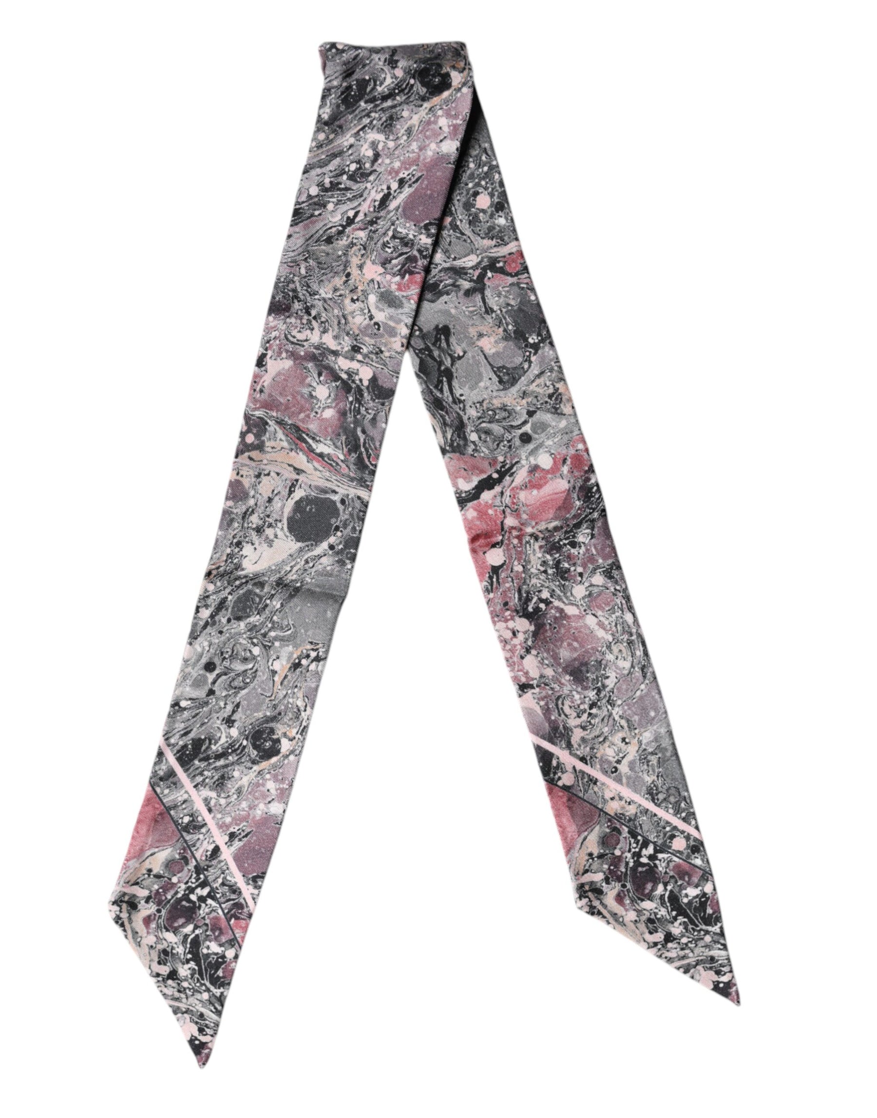 Dolce & Gabbana Multicolor Marble Neck Silk Wrap Foulard Scarf | Regal Royce