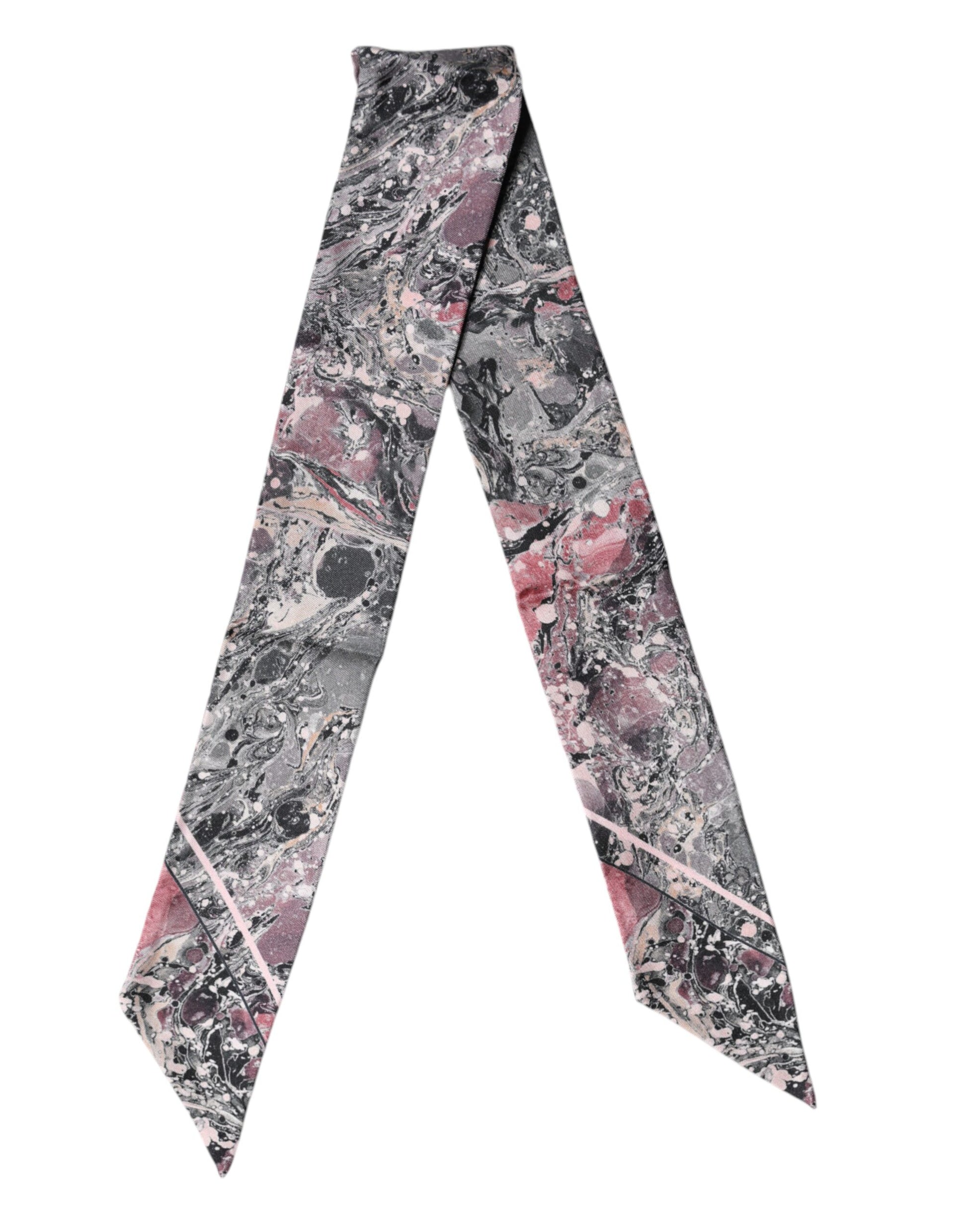Dolce & Gabbana Multicolor Marble Neck Silk Wrap Foulard Scarf | Regal Royce