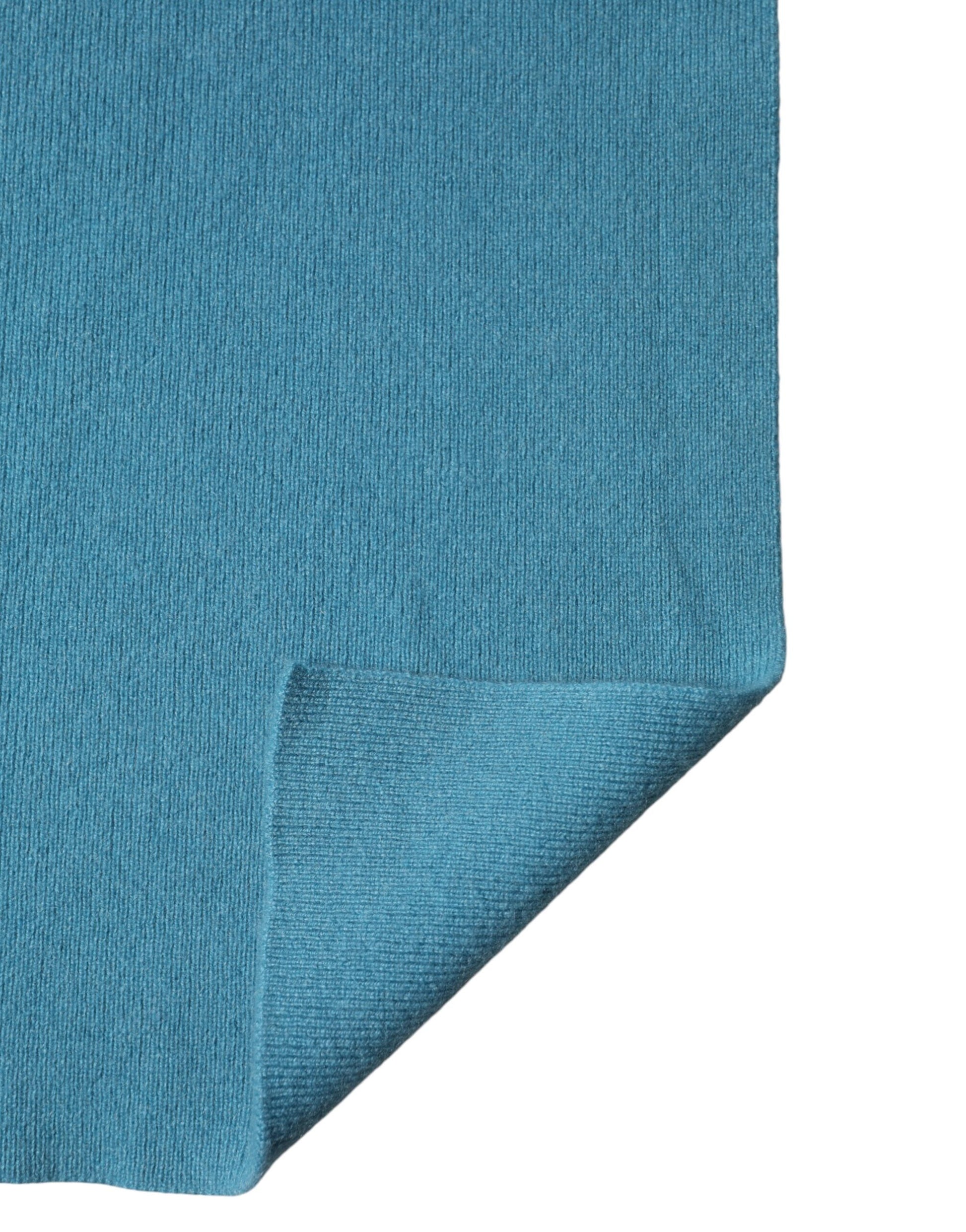 Dolce & Gabbana Blue Cashmere Knit Neck Wrap Shawl Scarf | Regal Royce