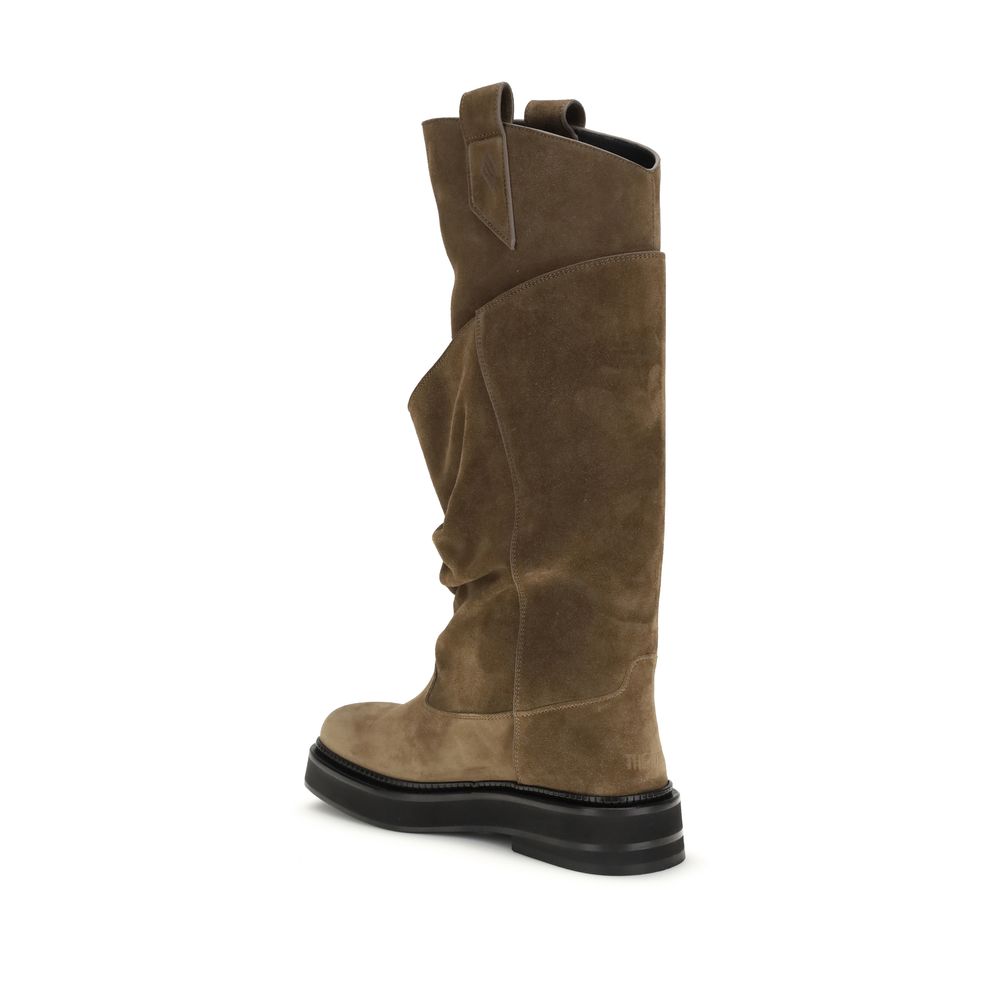 The Attico Brown Calf Leather Bos Taurus Lace-Up Boots | Regal Royce