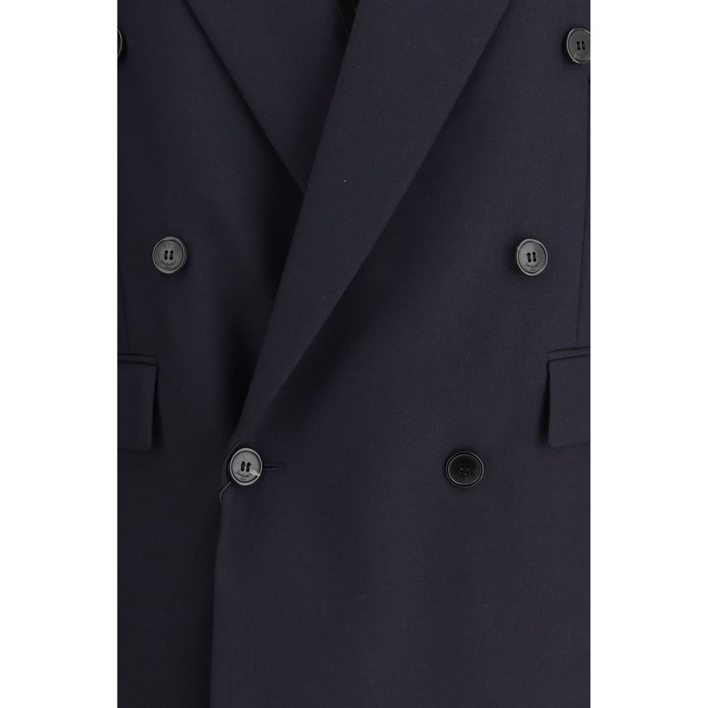 Saint Laurent Blue Wool Coat | Regal Royce