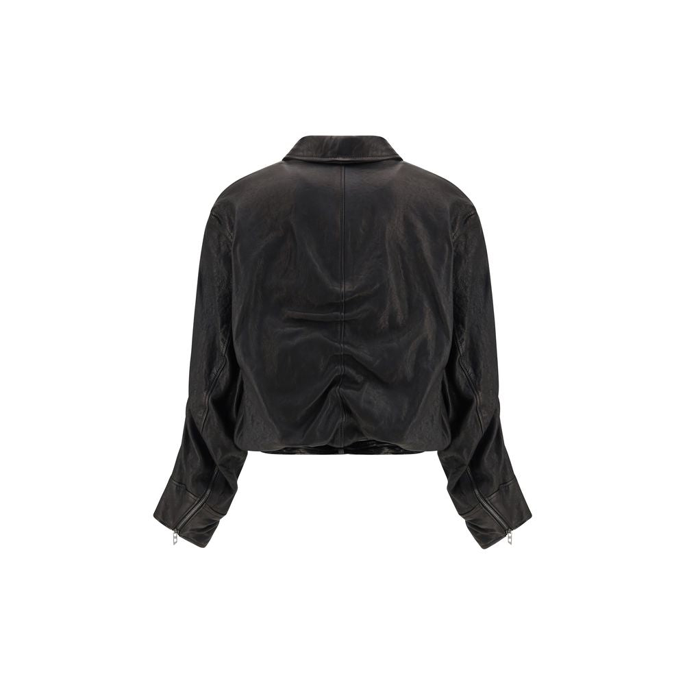 Diesel Black Lamb Leather Biker Jacket | Regal Royce