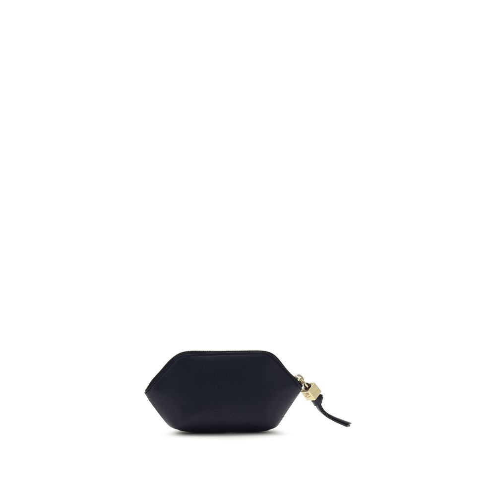 Ganni Black Recycled Leather Wallet | Regal Royce