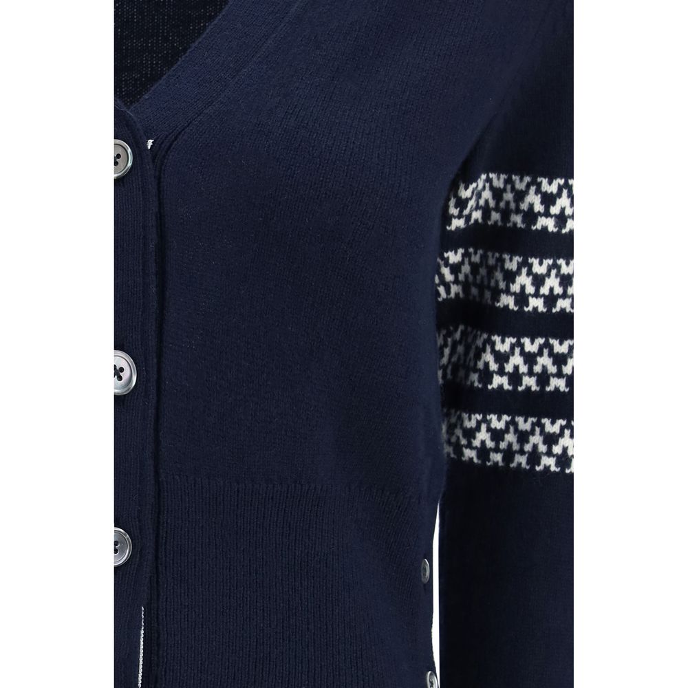 Thom Browne Blue Fleece Wool Cardigan | Regal Royce