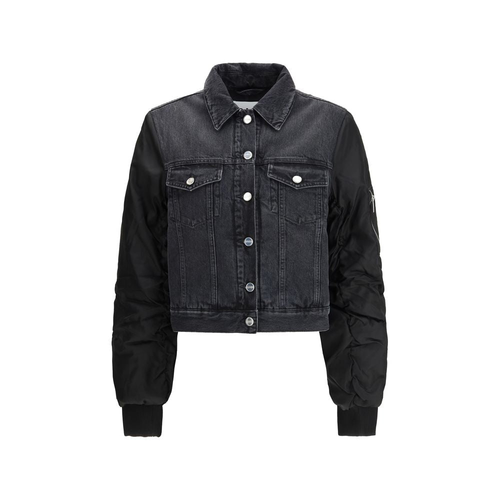Ganni Black Cotton Denim Jacket | Regal Royce